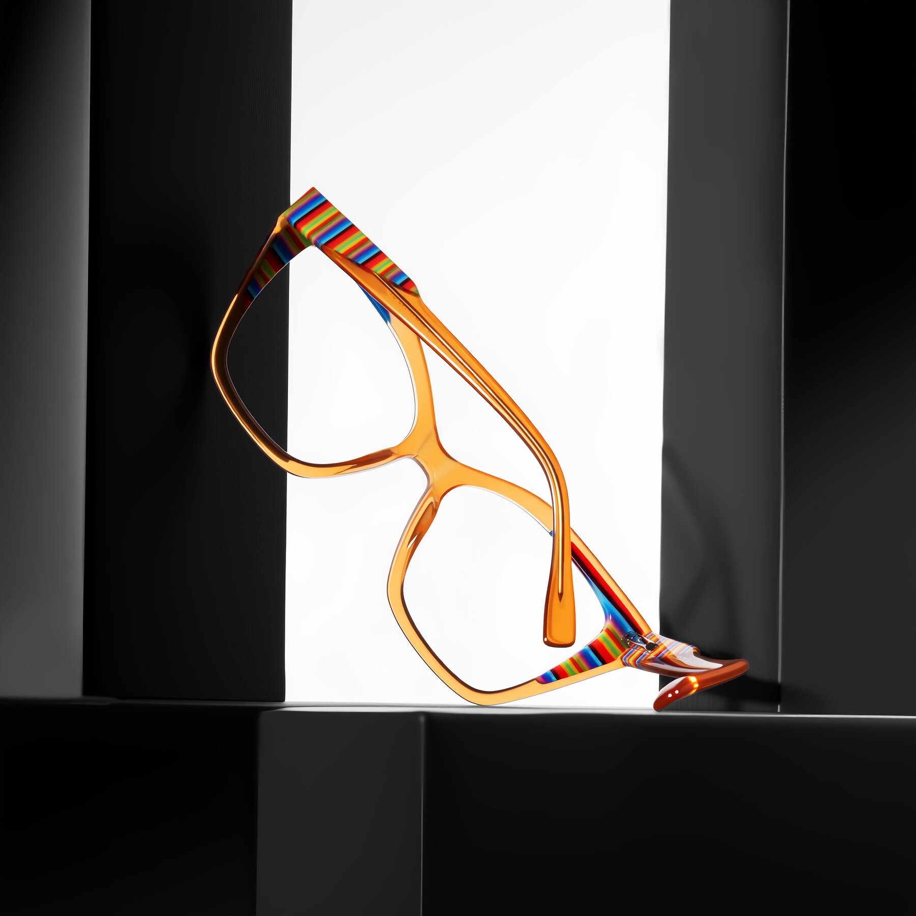 Women's lifestyle photography #2 of Zimme in Honey Groove with Clear Eyeglass Lenses