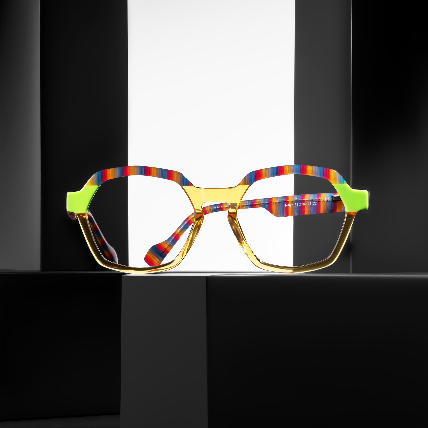 Lifestyle photography #1 of Ralyn in Citrine Pop with Clear Eyeglass Lenses