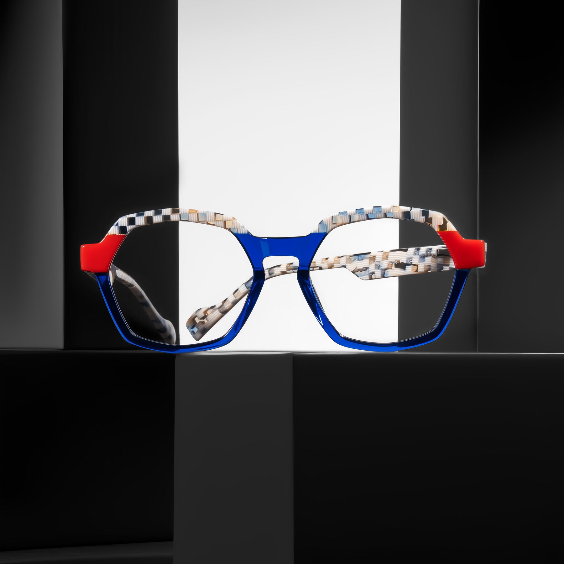 Lifestyle photography #1 of Ralyn in Studio Blue with Clear Eyeglass Lenses