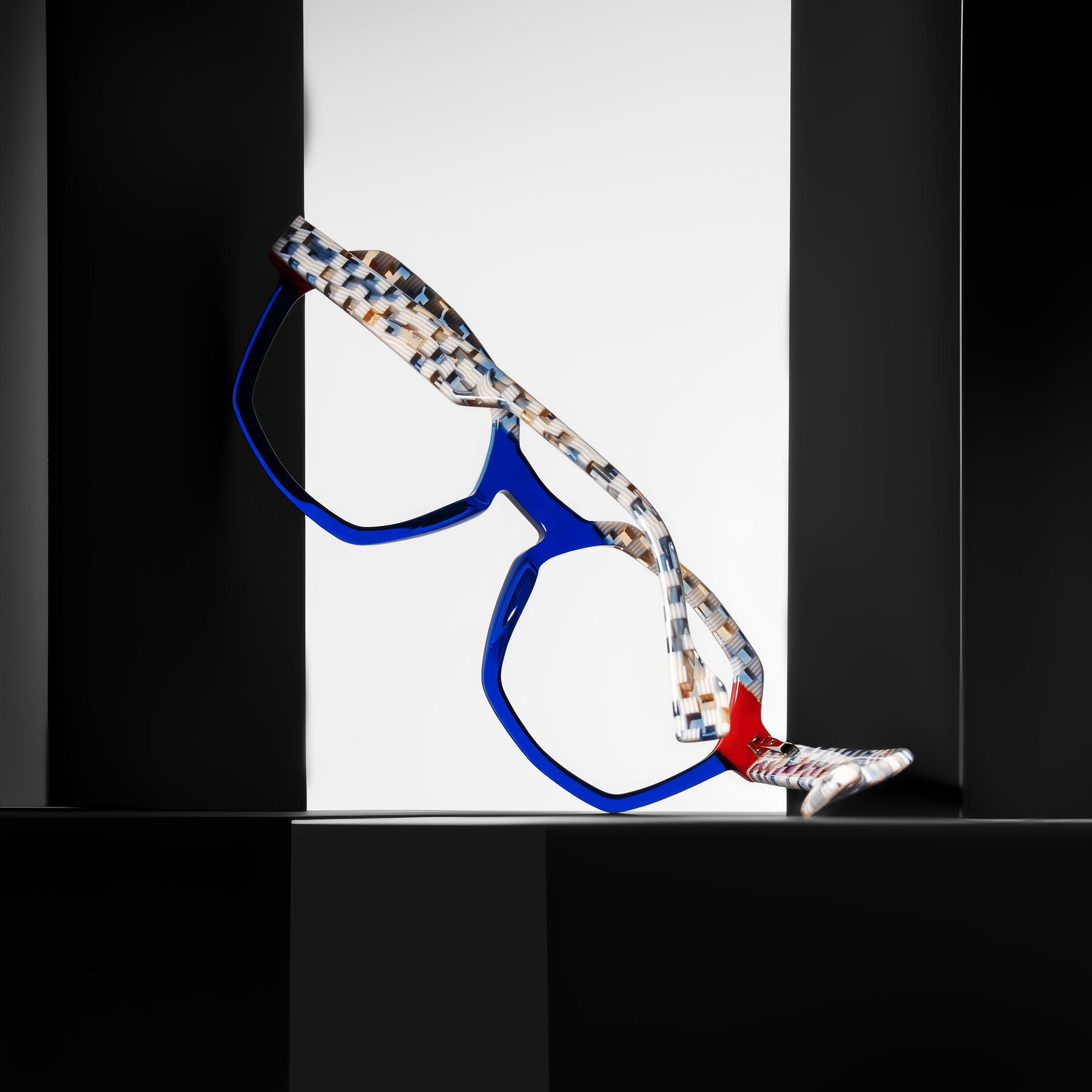 Lifestyle photography #2 of Ralyn in Studio Blue with Clear Eyeglass Lenses