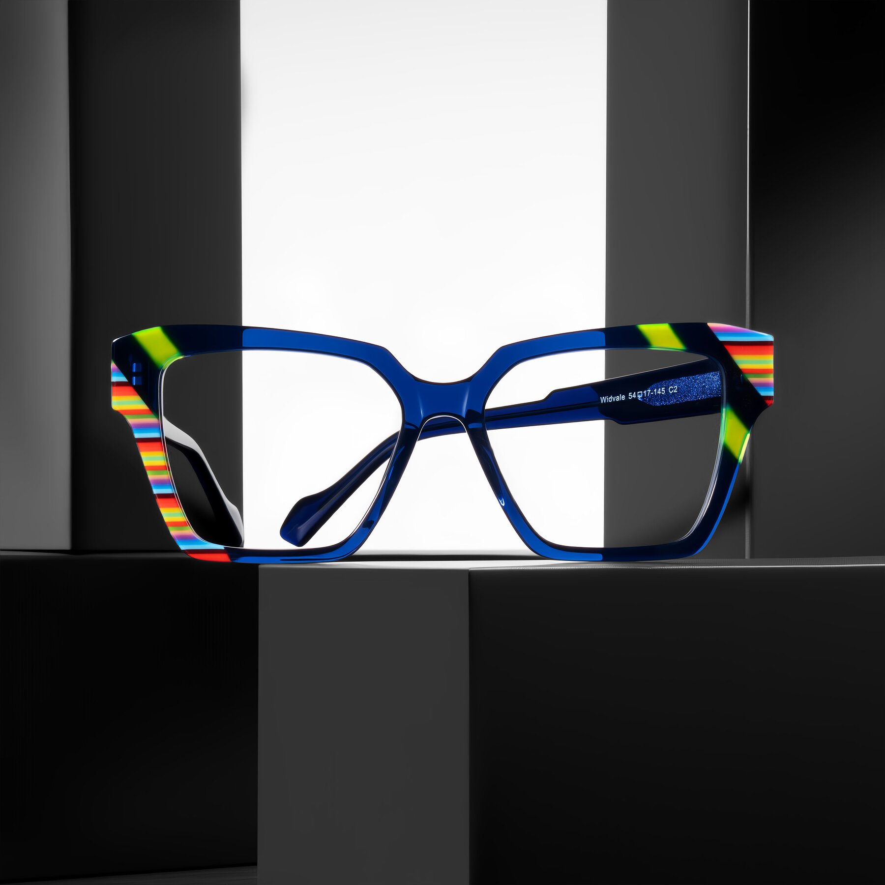Lifestyle photography #1 of Widvale in Indigo Deco with Clear Eyeglass Lenses