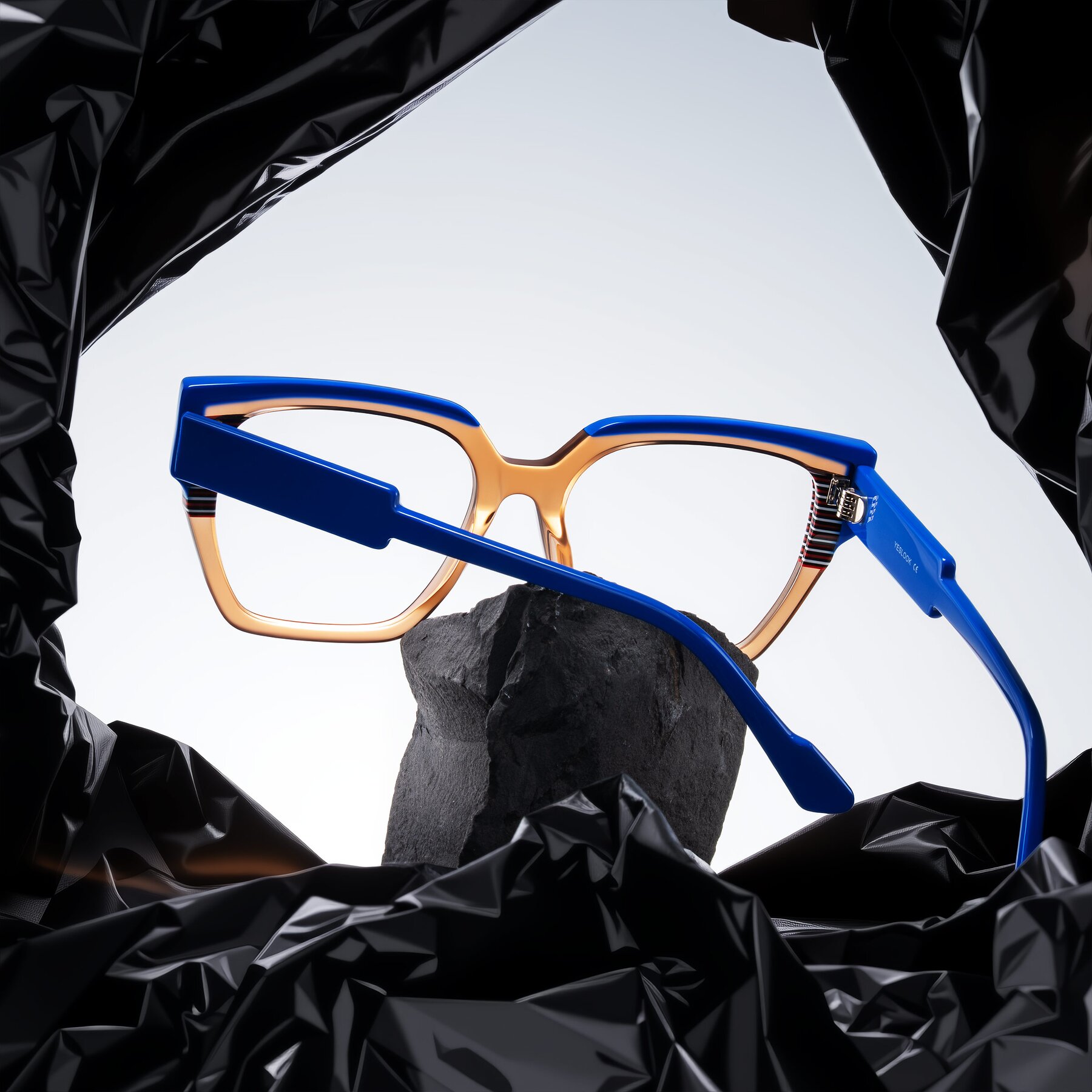 Lifestyle photography #2 of Delph in Mocha Circuit with Clear Eyeglass Lenses