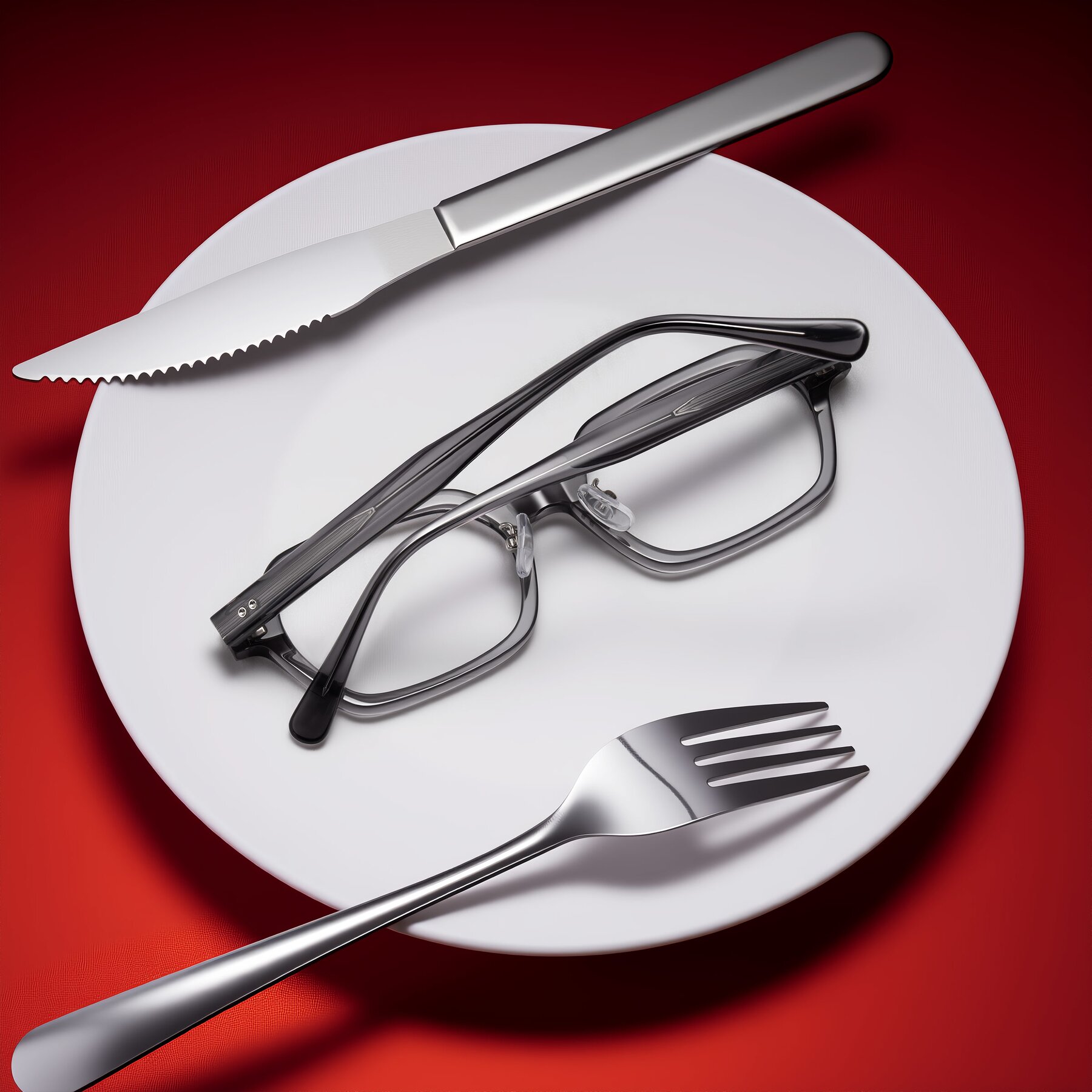 Lifestyle photography #1 of Hicles in Translucent Gray with Clear Blue Light Blocking Lenses