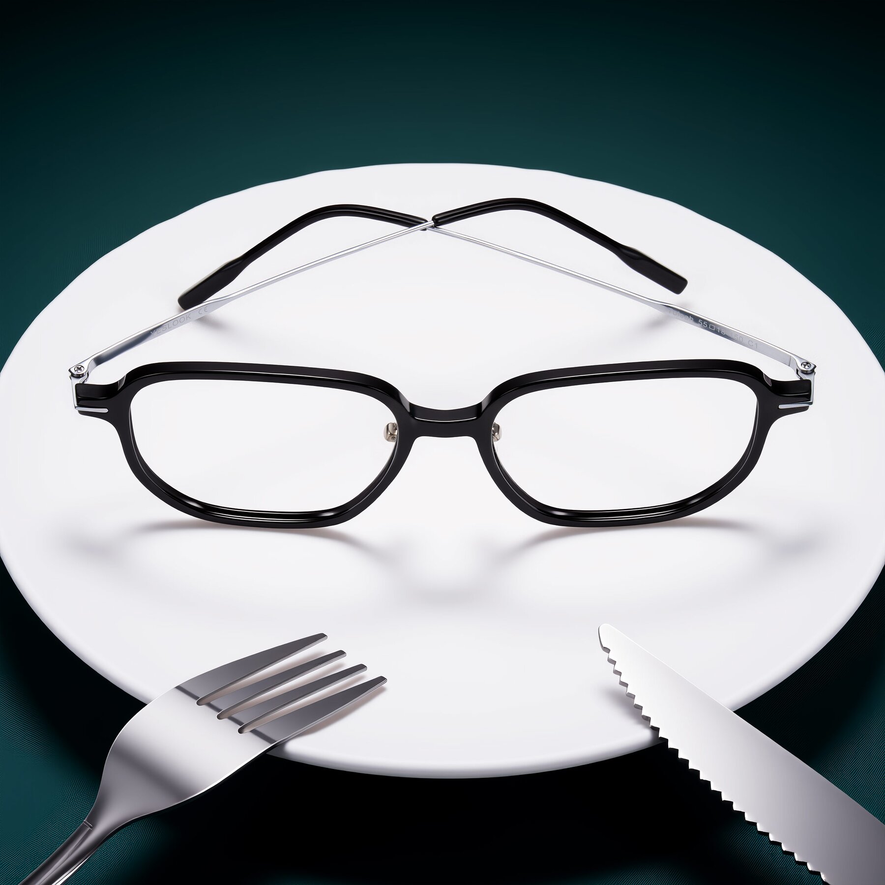 Lifestyle photography #1 of Tulsah in Black with Clear Eyeglass Lenses