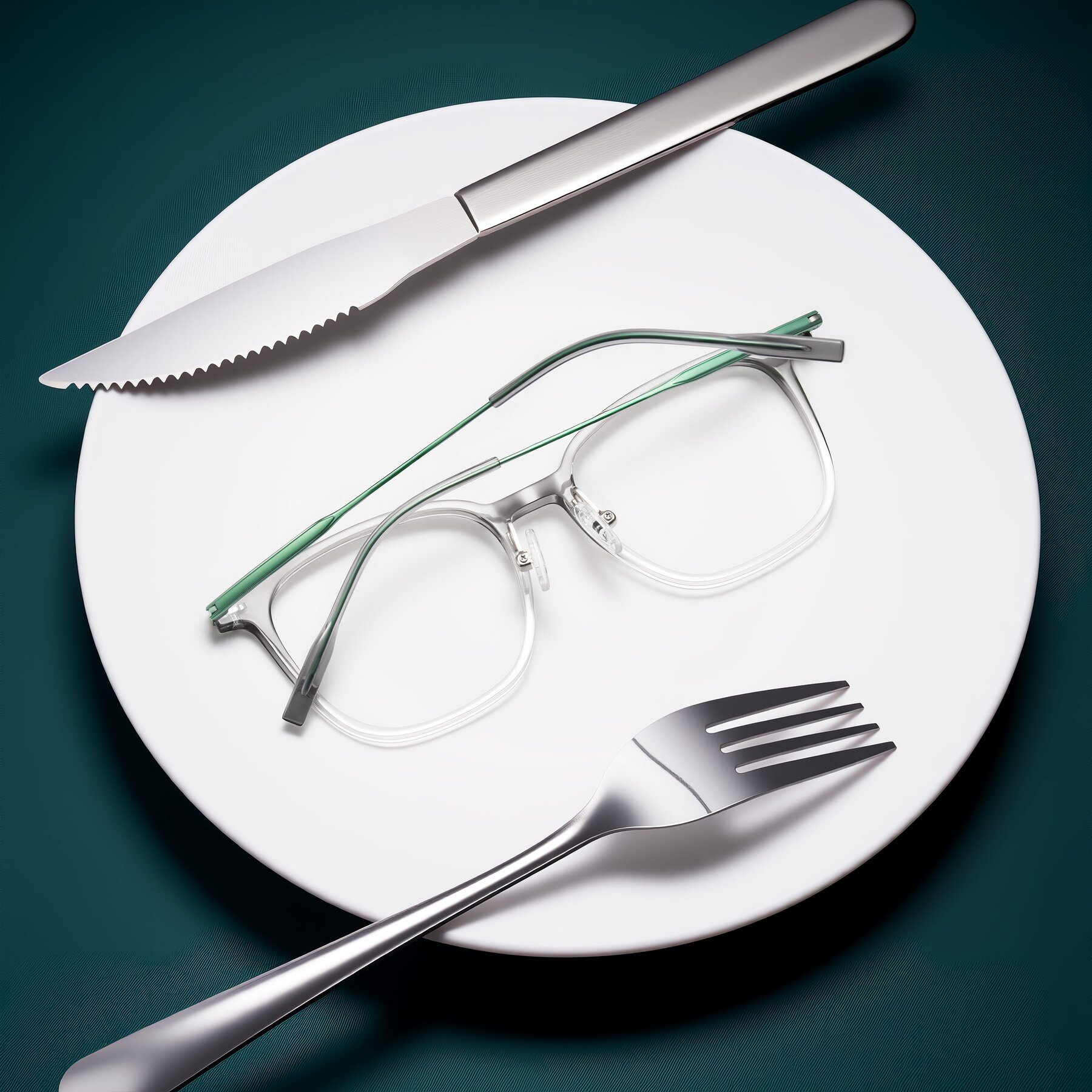 Lifestyle photography #2 of Oonk in Gradient Light Gray/Clear with Clear Eyeglass Lenses