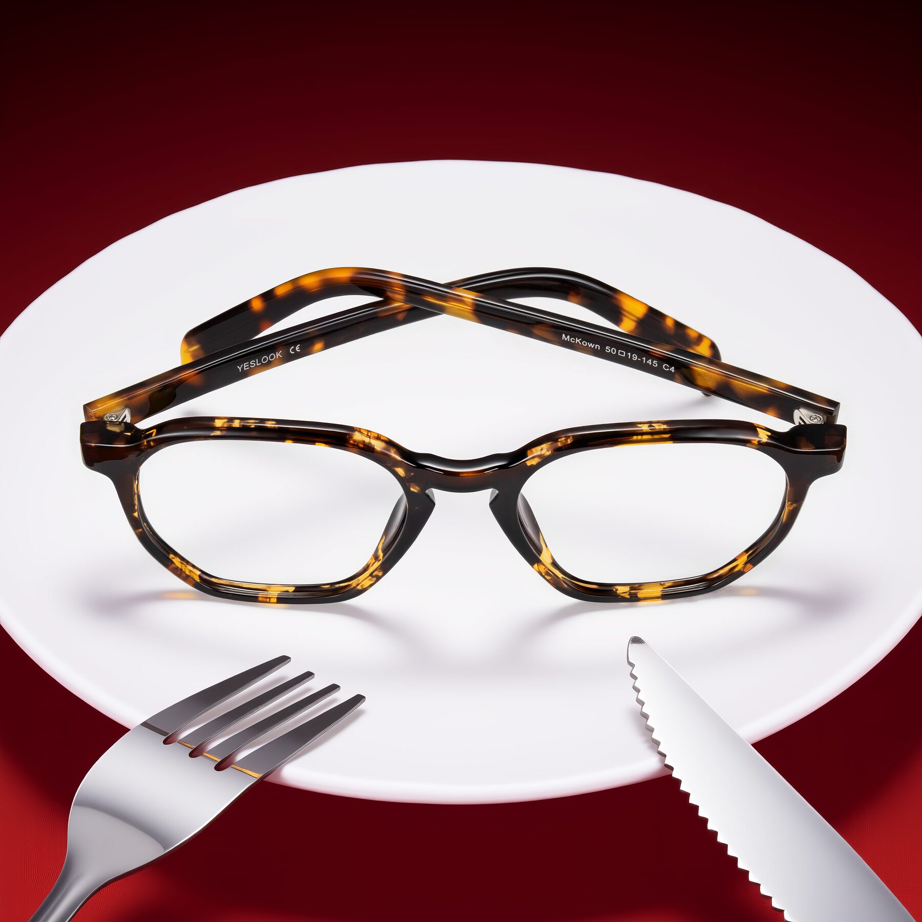 Lifestyle photography #2 of McKown in Tortise with Clear Reading Eyeglass Lenses