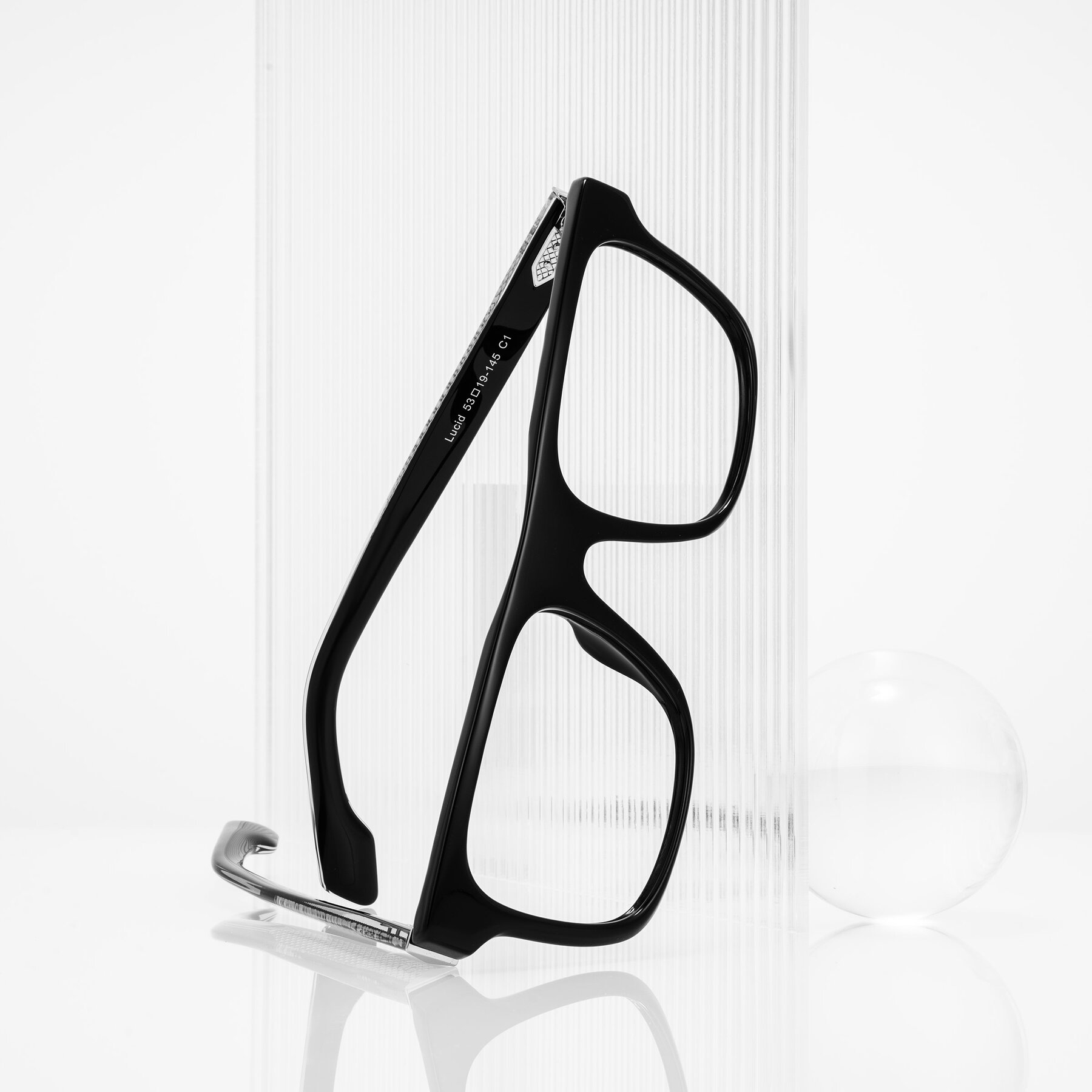 Lifestyle photography #1 of Lucid in Black with Clear Eyeglass Lenses