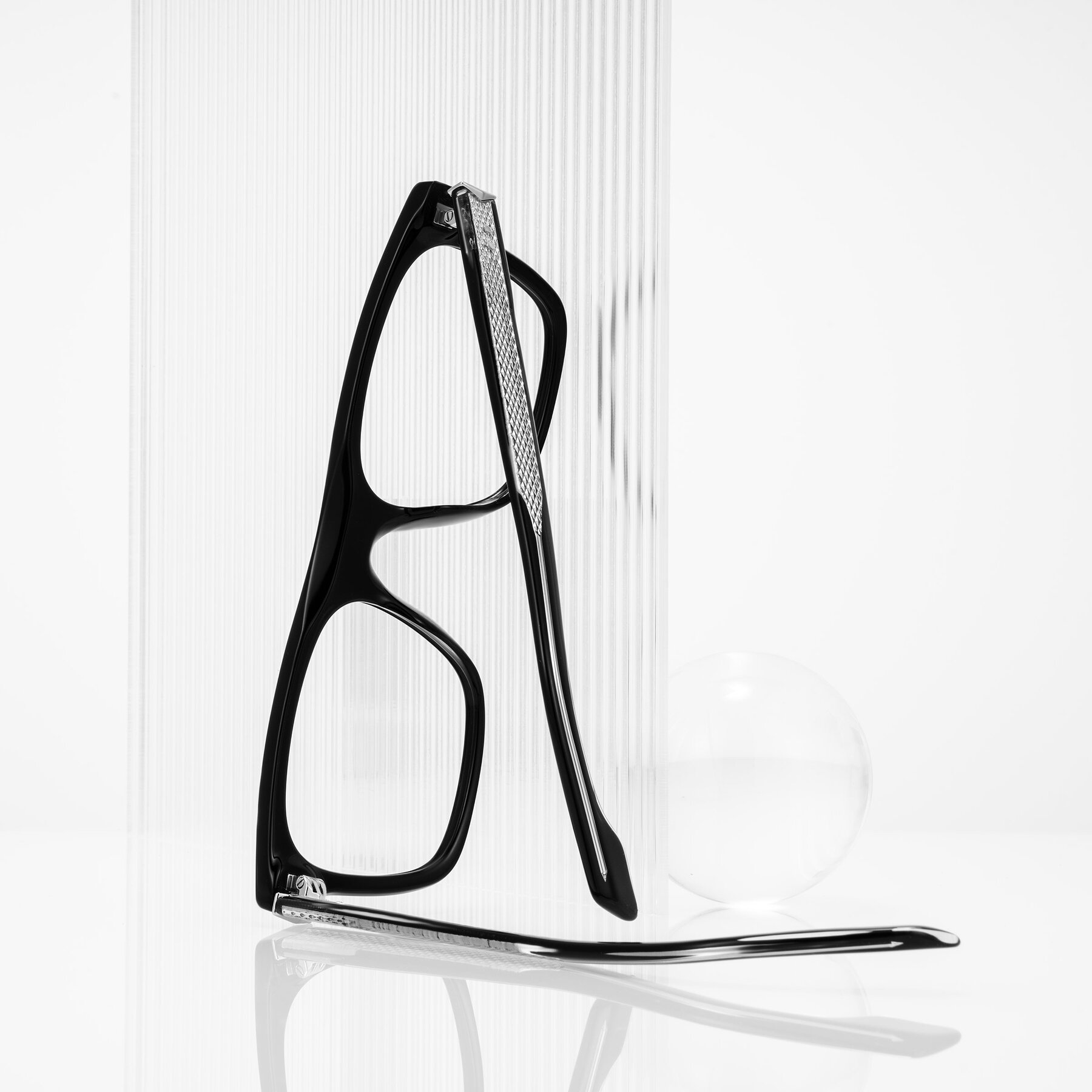 Lifestyle photography #2 of Lucid in Black with Clear Eyeglass Lenses