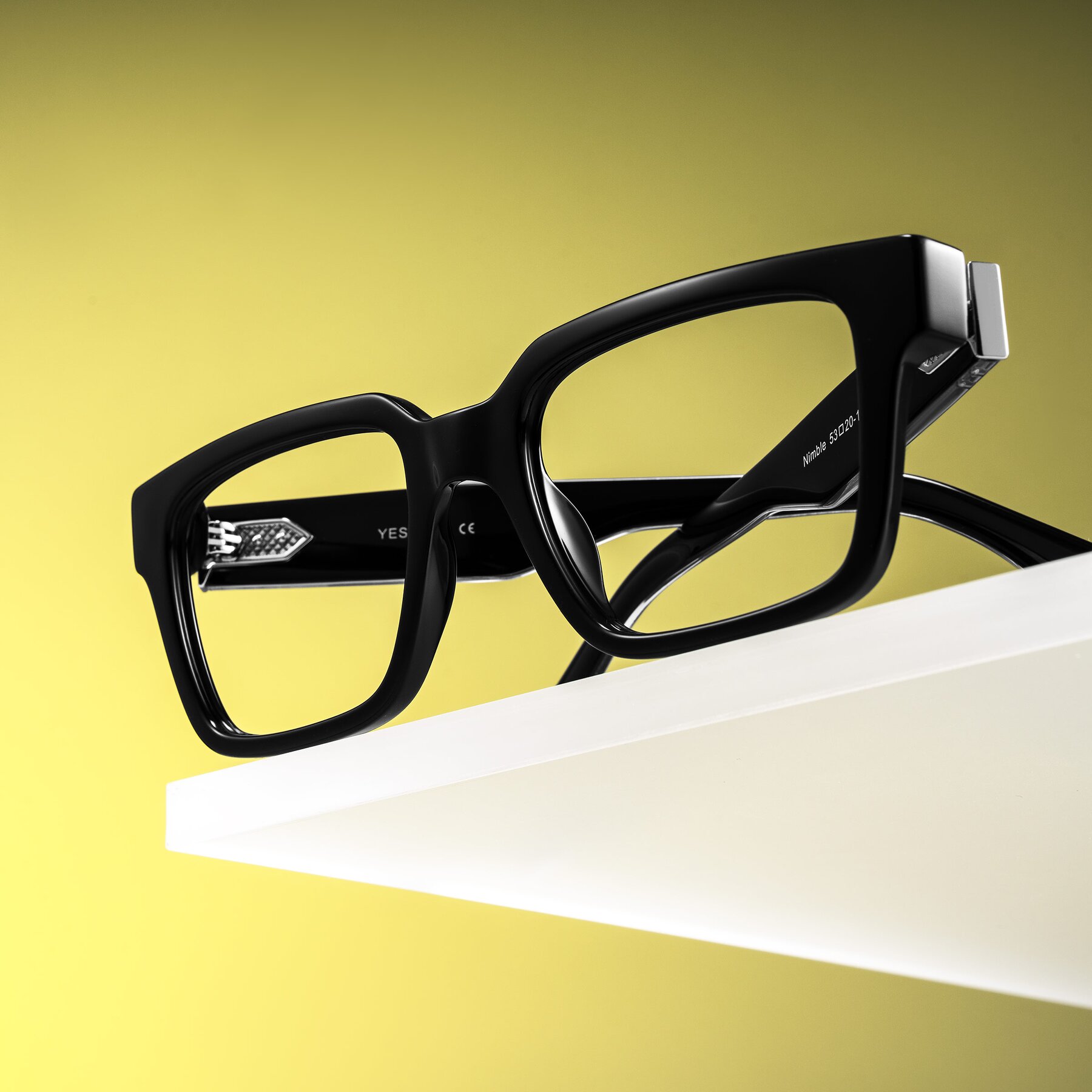 Lifestyle photography #1 of Nimble in Black with Clear Eyeglass Lenses