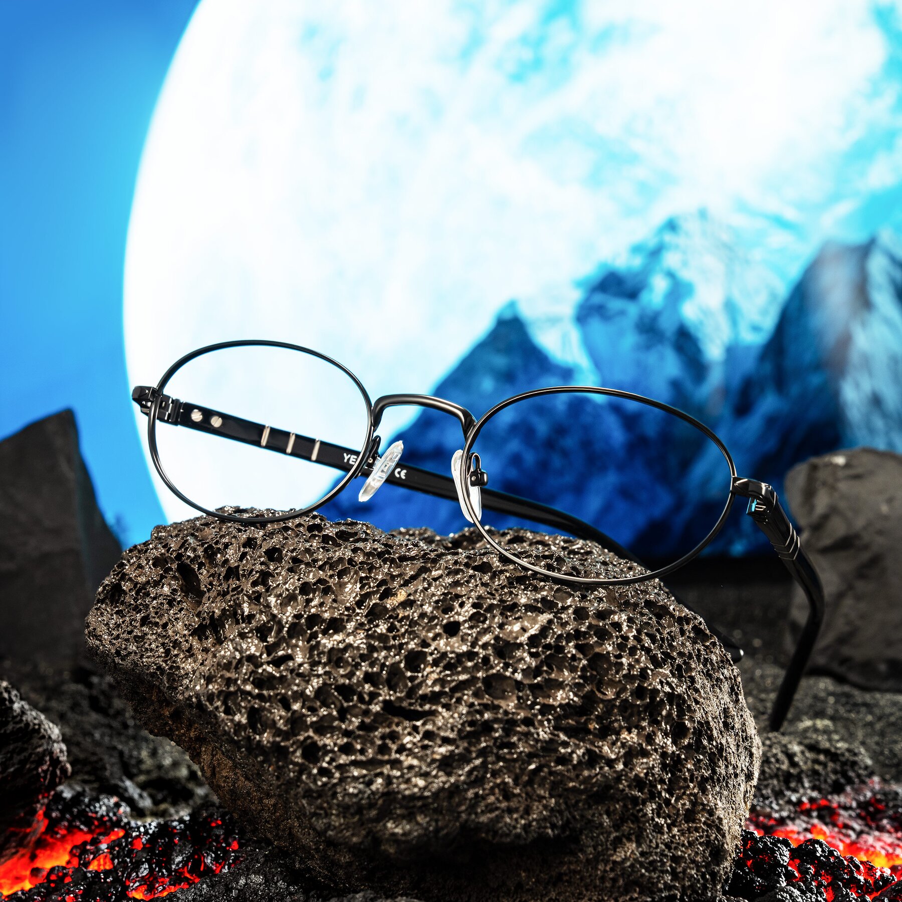 Lifestyle photography #2 of Gamal in Black with Clear Eyeglass Lenses