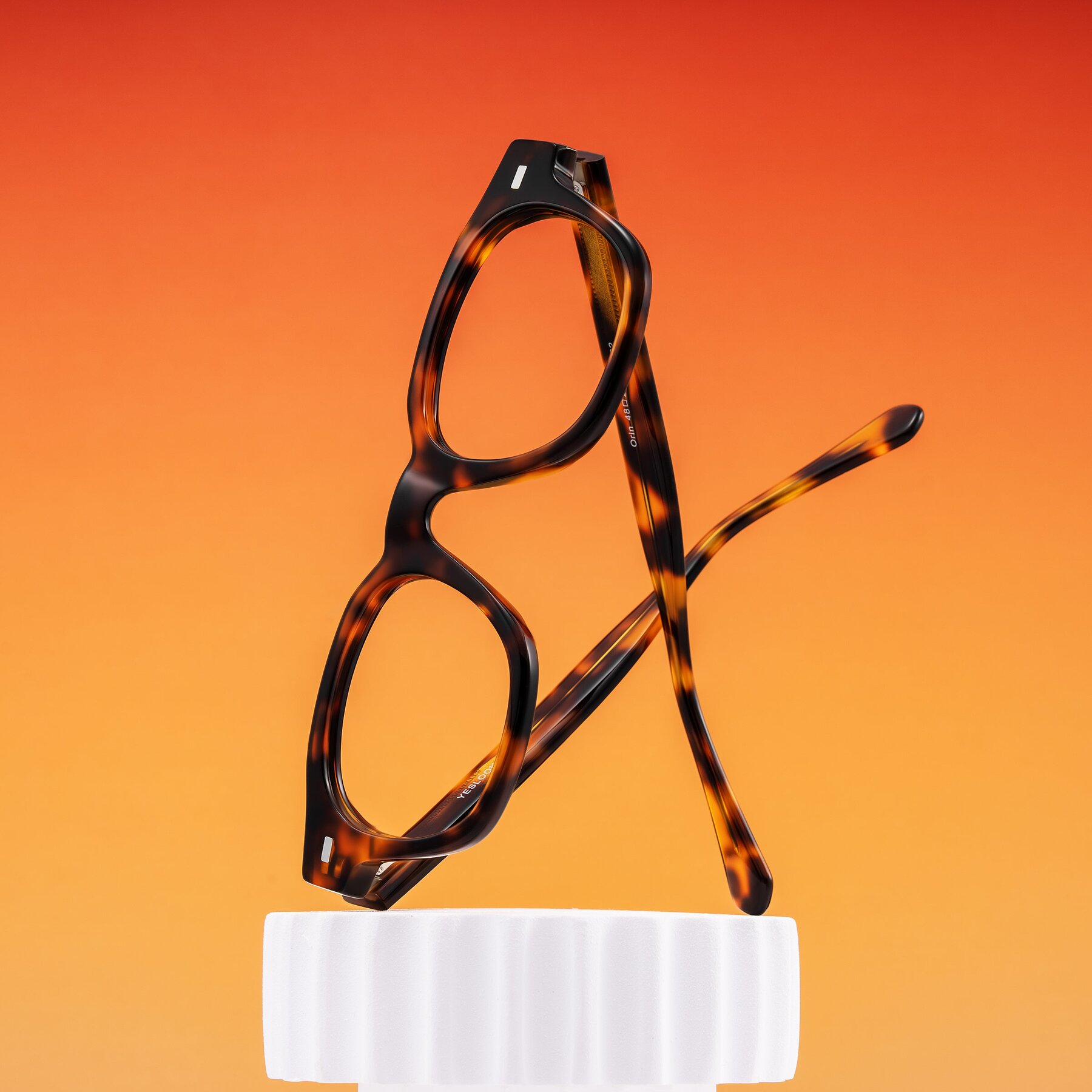 Lifestyle photography #1 of Orin in Tortoise with Clear Eyeglass Lenses