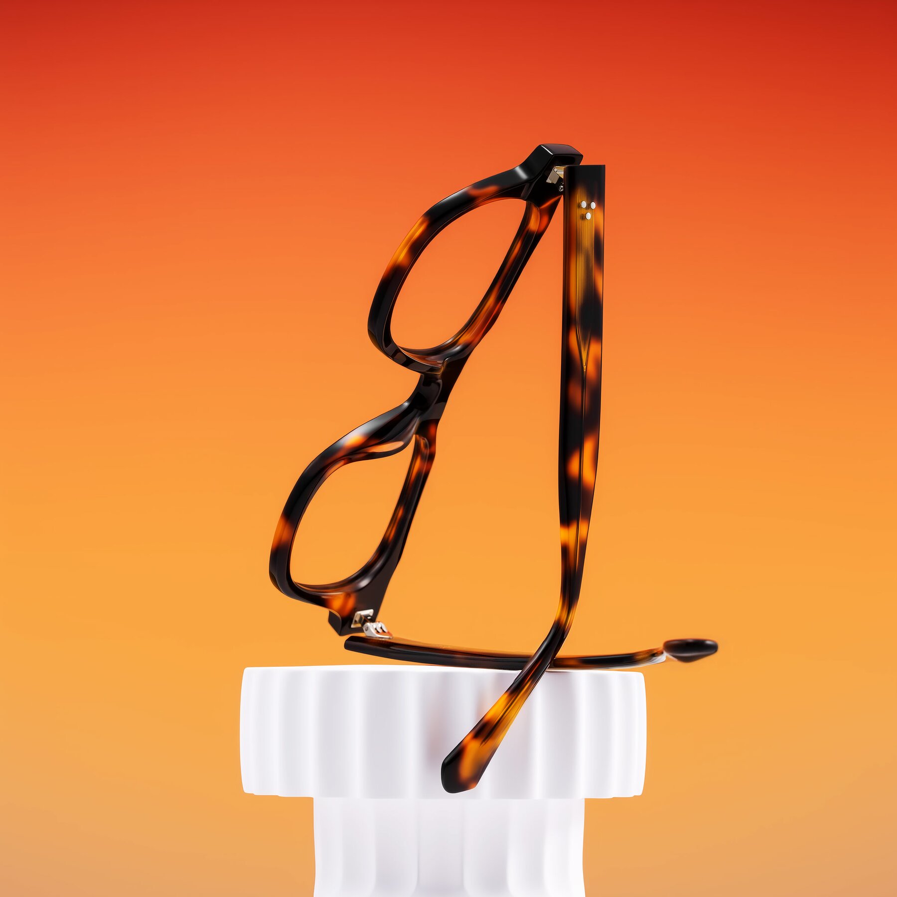 Lifestyle photography #2 of Orin in Tortoise with Clear Eyeglass Lenses