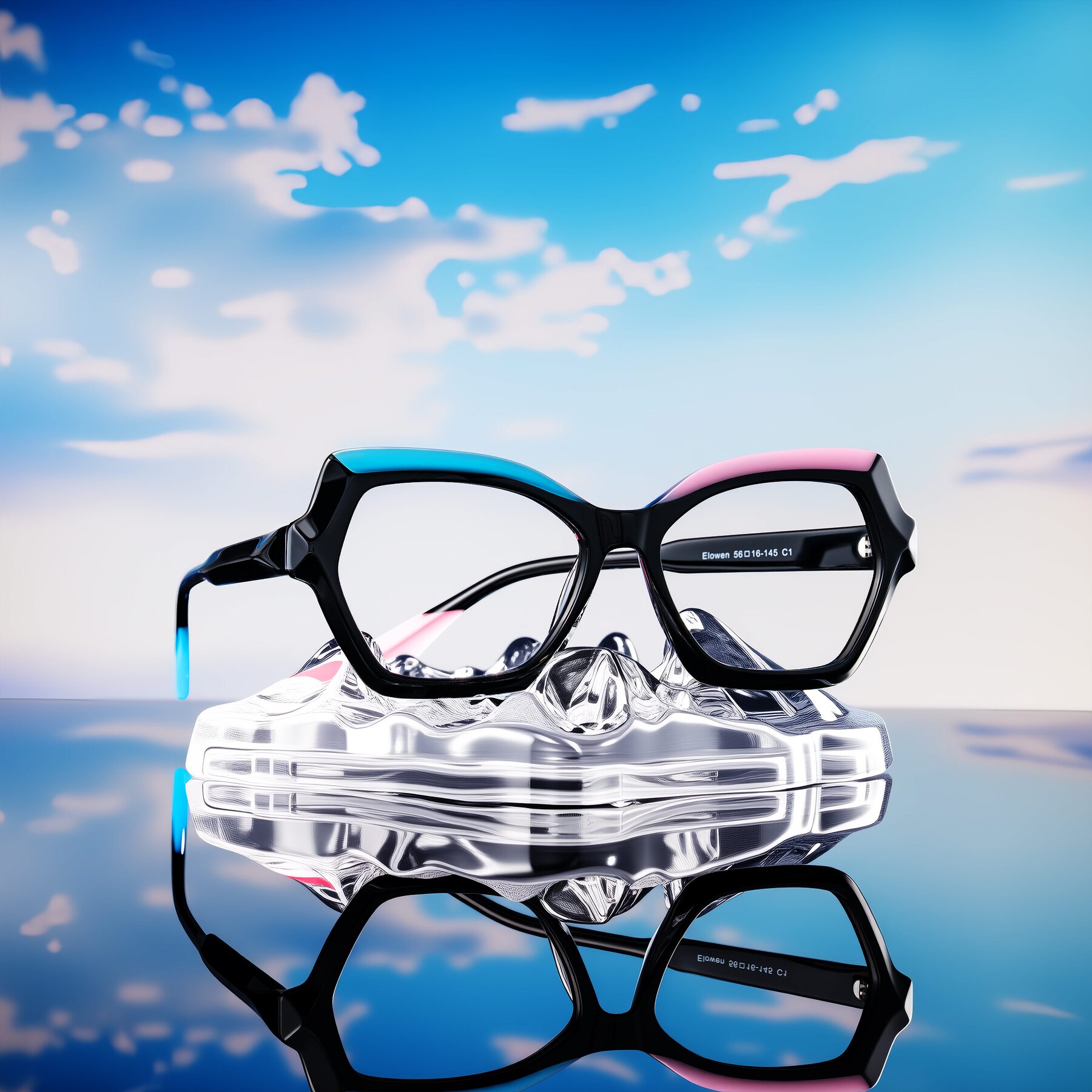 Lifestyle photography #1 of Elowen in Midnight Pop with Clear Blue Light Blocking Lenses