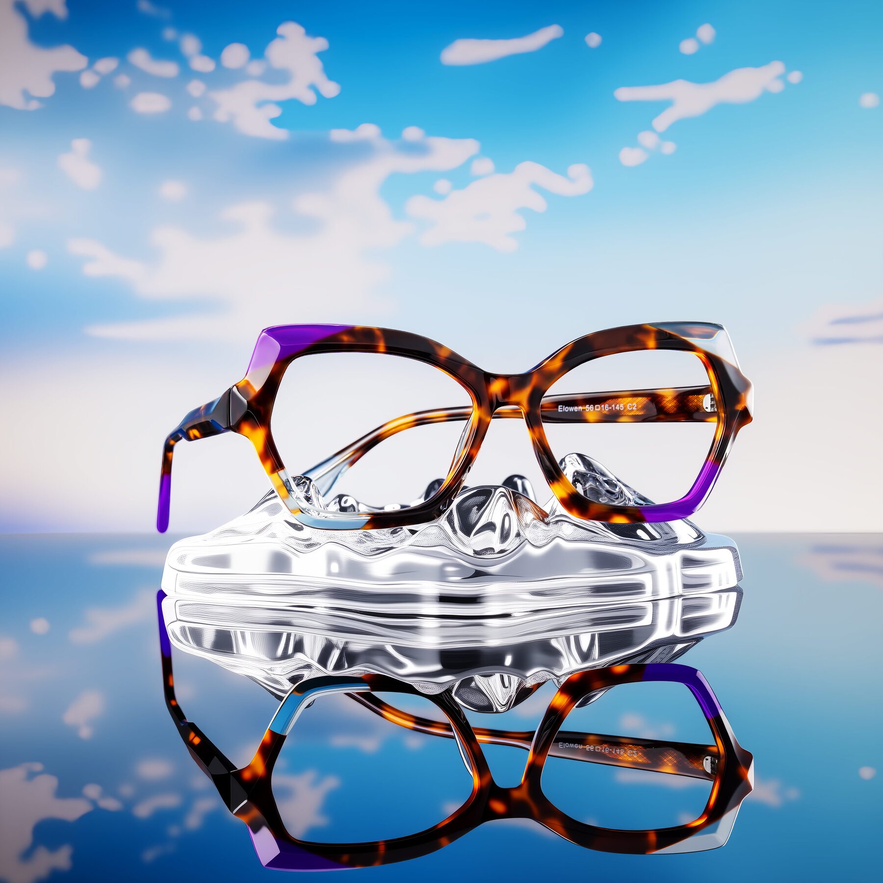 Lifestyle photography #1 of Elowen in Slow Burn with Clear Reading Eyeglass Lenses