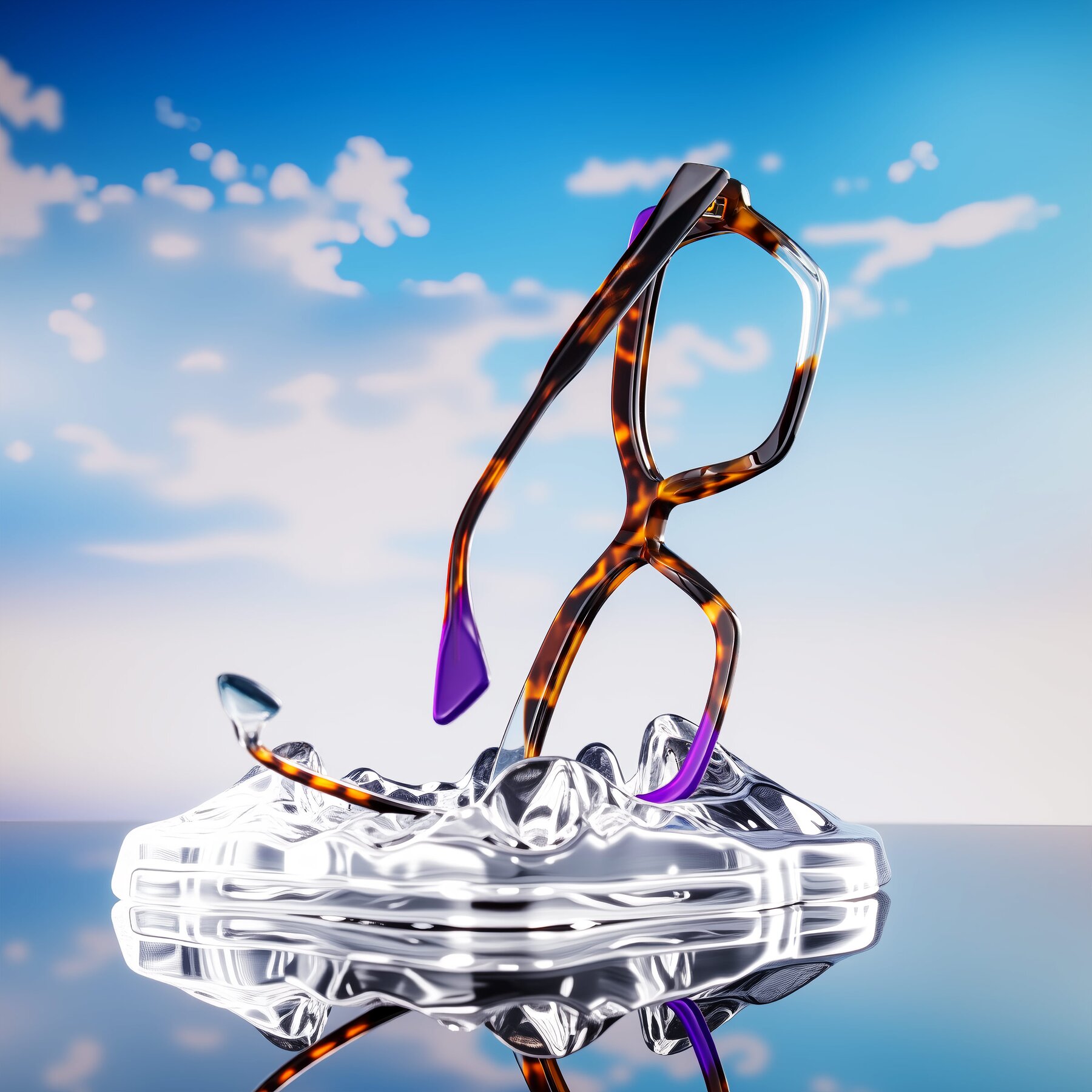 Lifestyle photography #2 of Elowen in Slow Burn with Clear Reading Eyeglass Lenses