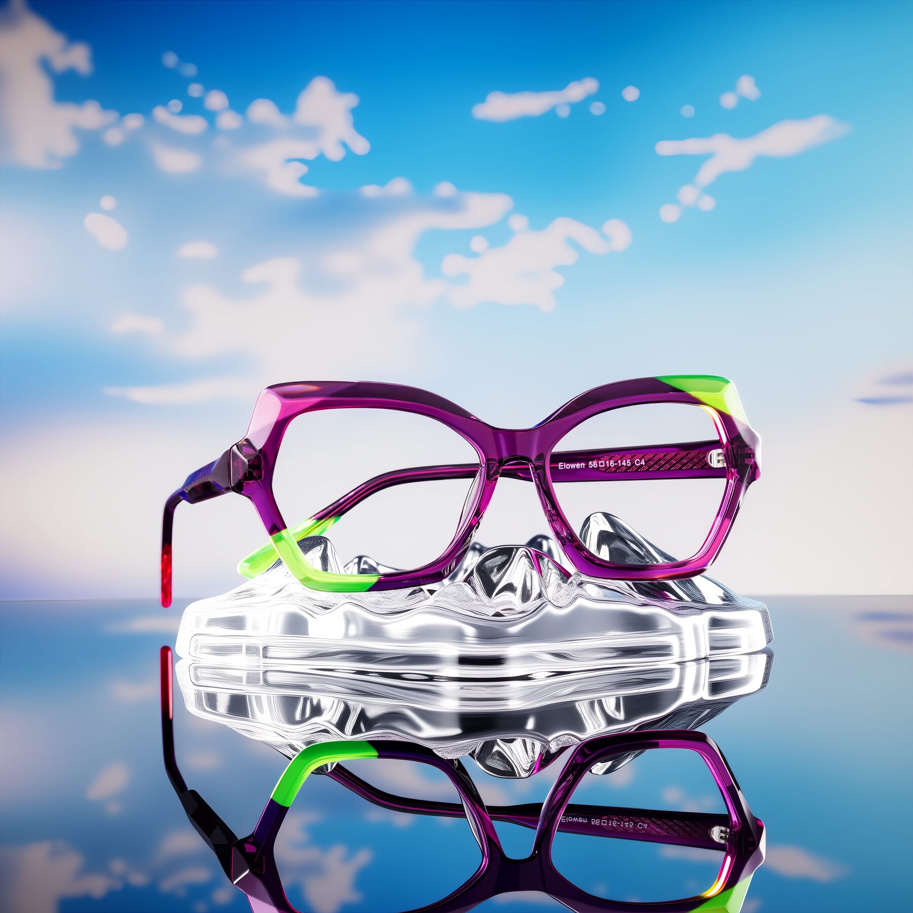 Lifestyle photography #1 of Elowen in Wild Signal with Clear Reading Eyeglass Lenses