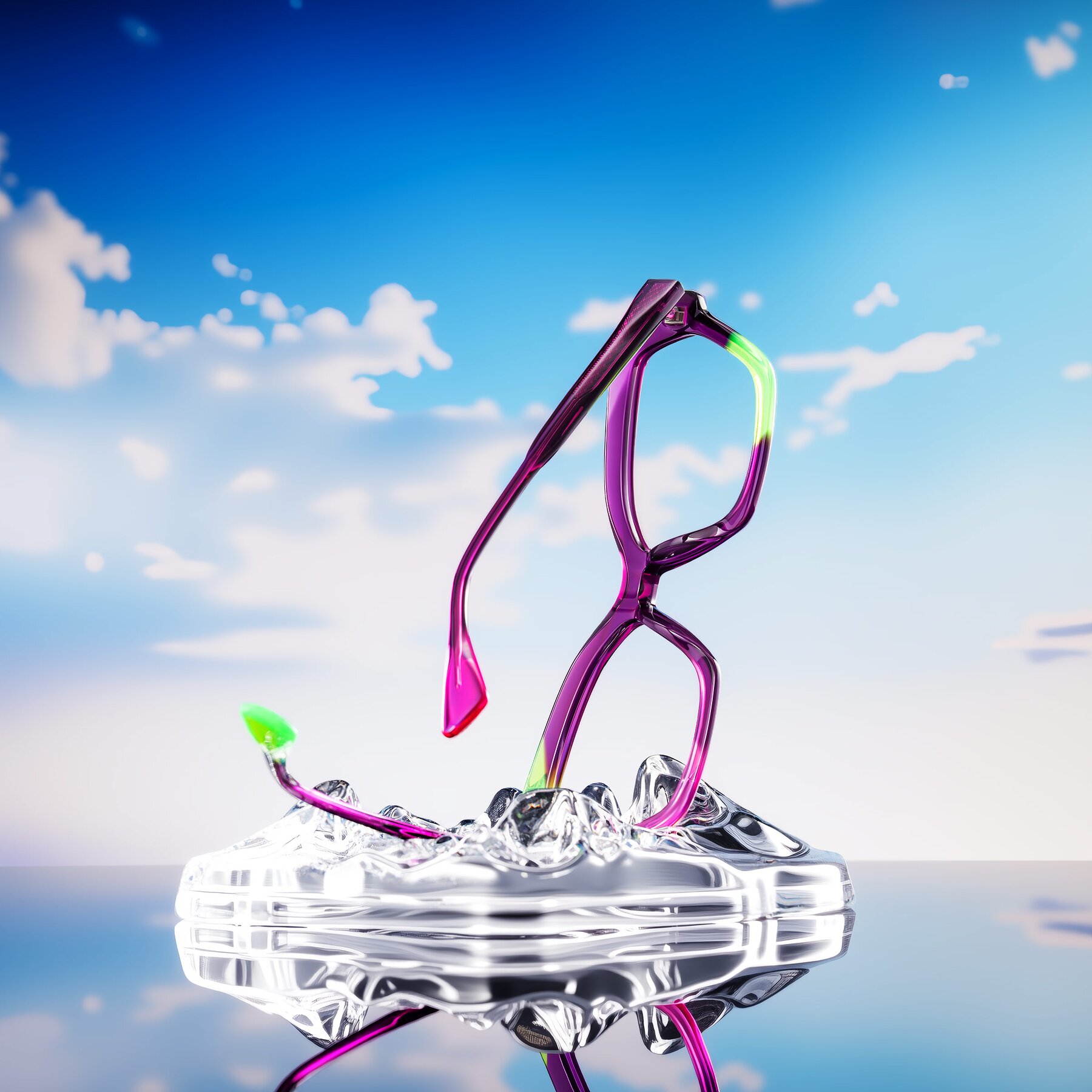Lifestyle photography #2 of Elowen in Wild Signal with Clear Reading Eyeglass Lenses