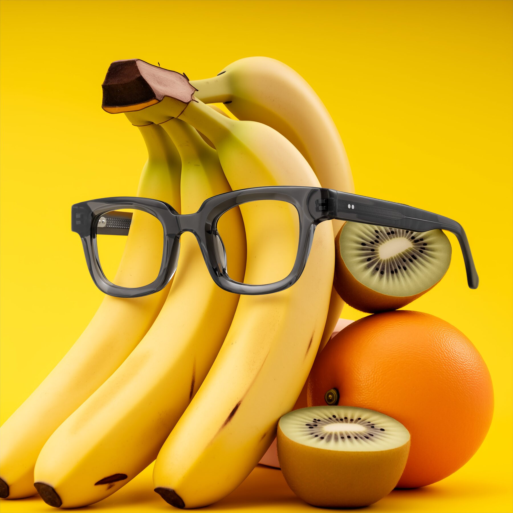 Lifestyle photography #1 of Neza in Dark Gray with Clear Reading Eyeglass Lenses