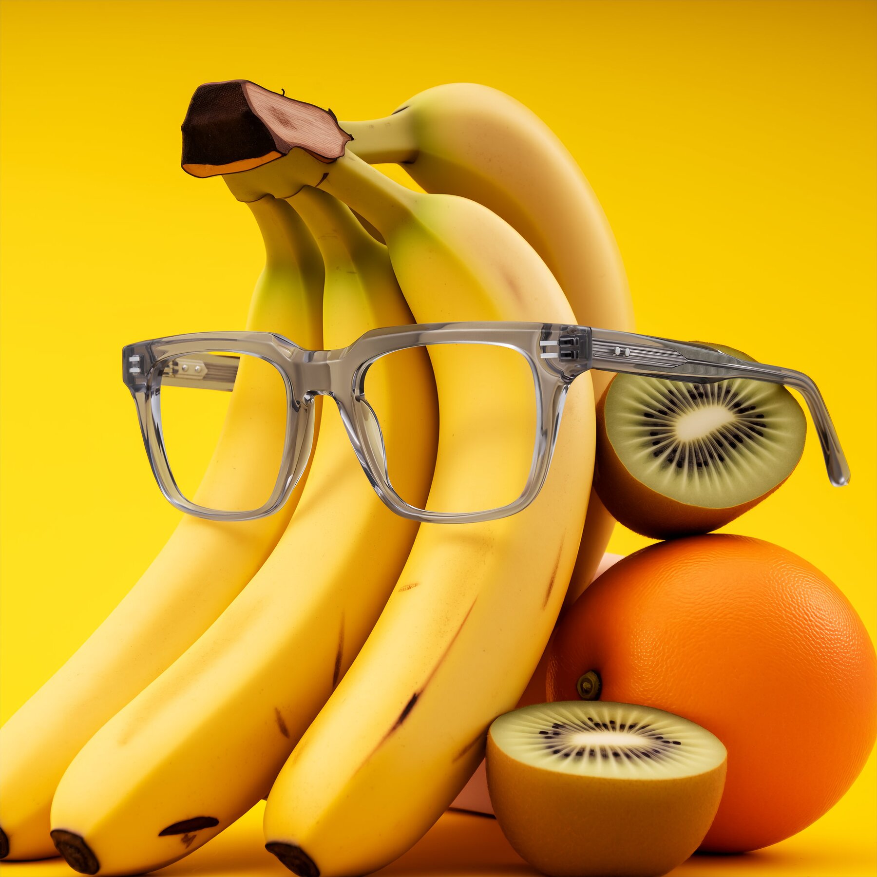Lifestyle photography #1 of Bliss in Transparent Gray with Clear Reading Eyeglass Lenses