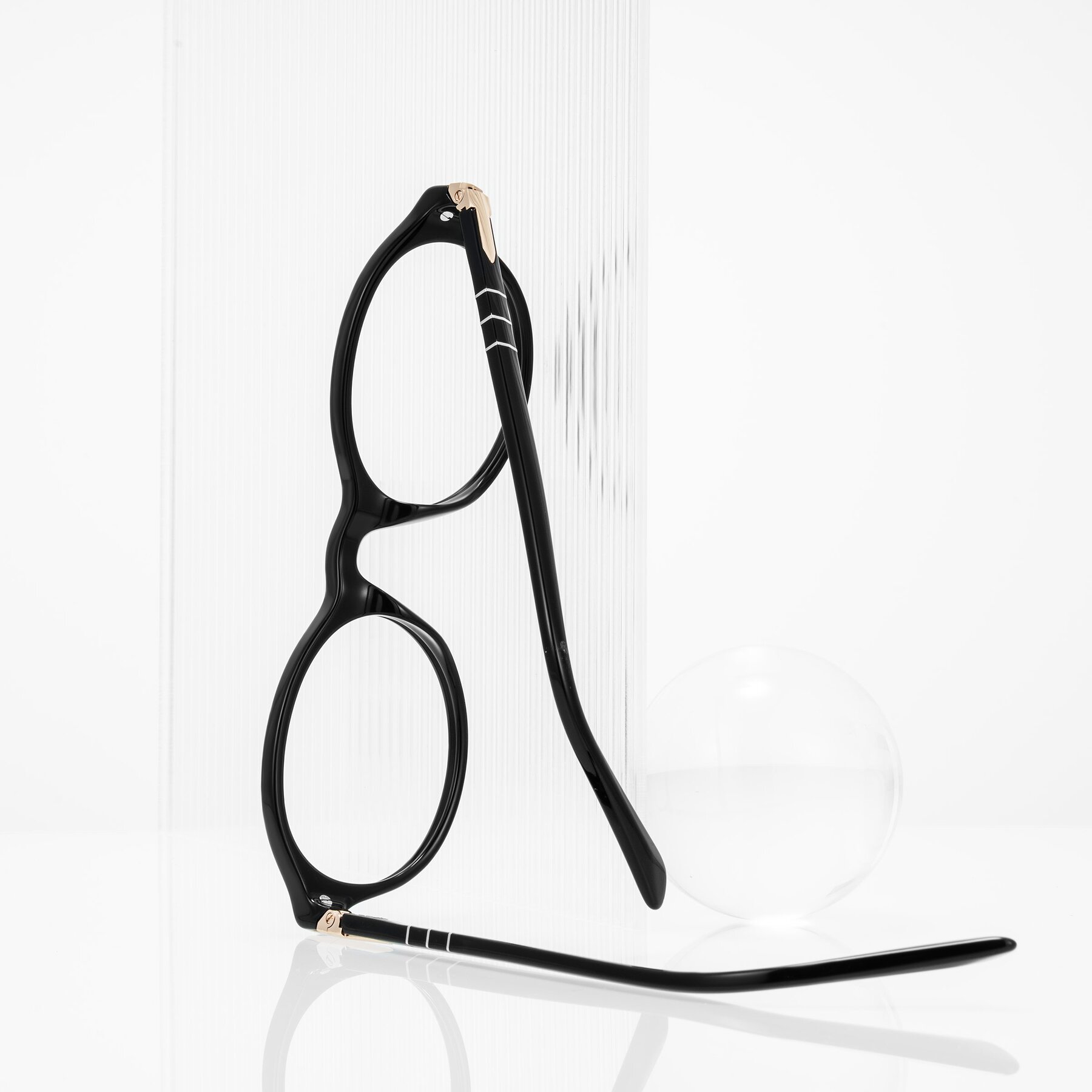 Lifestyle photography #2 of Sidriah in Black with Clear Reading Eyeglass Lenses