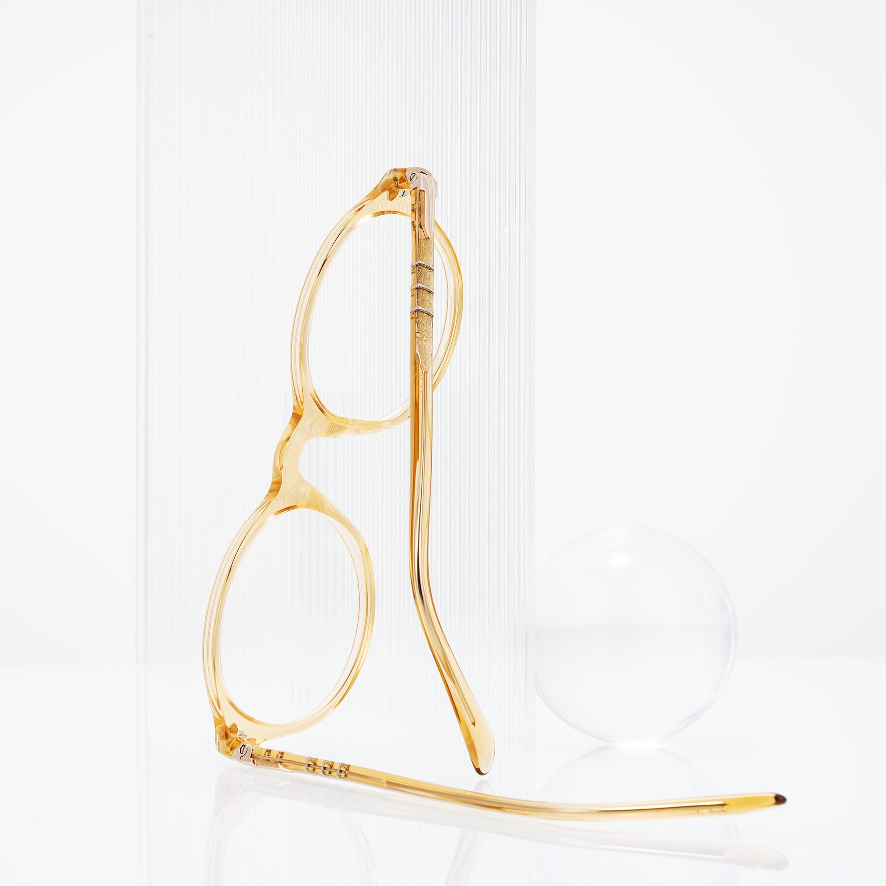 Lifestyle photography #2 of Sidriah in Transparent Amber with Clear Eyeglass Lenses