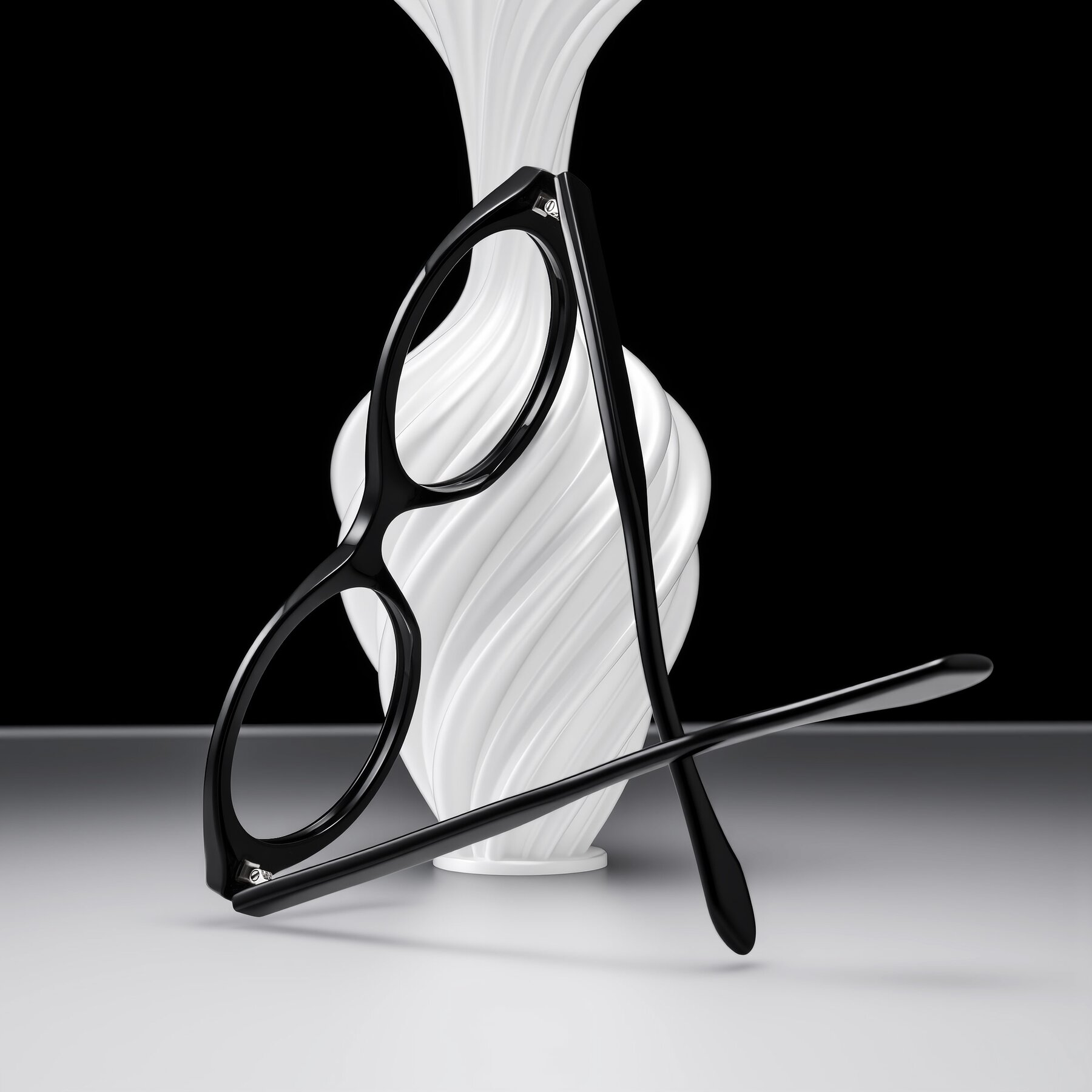 Lifestyle photography #2 of Prythian in Black with Clear Reading Eyeglass Lenses