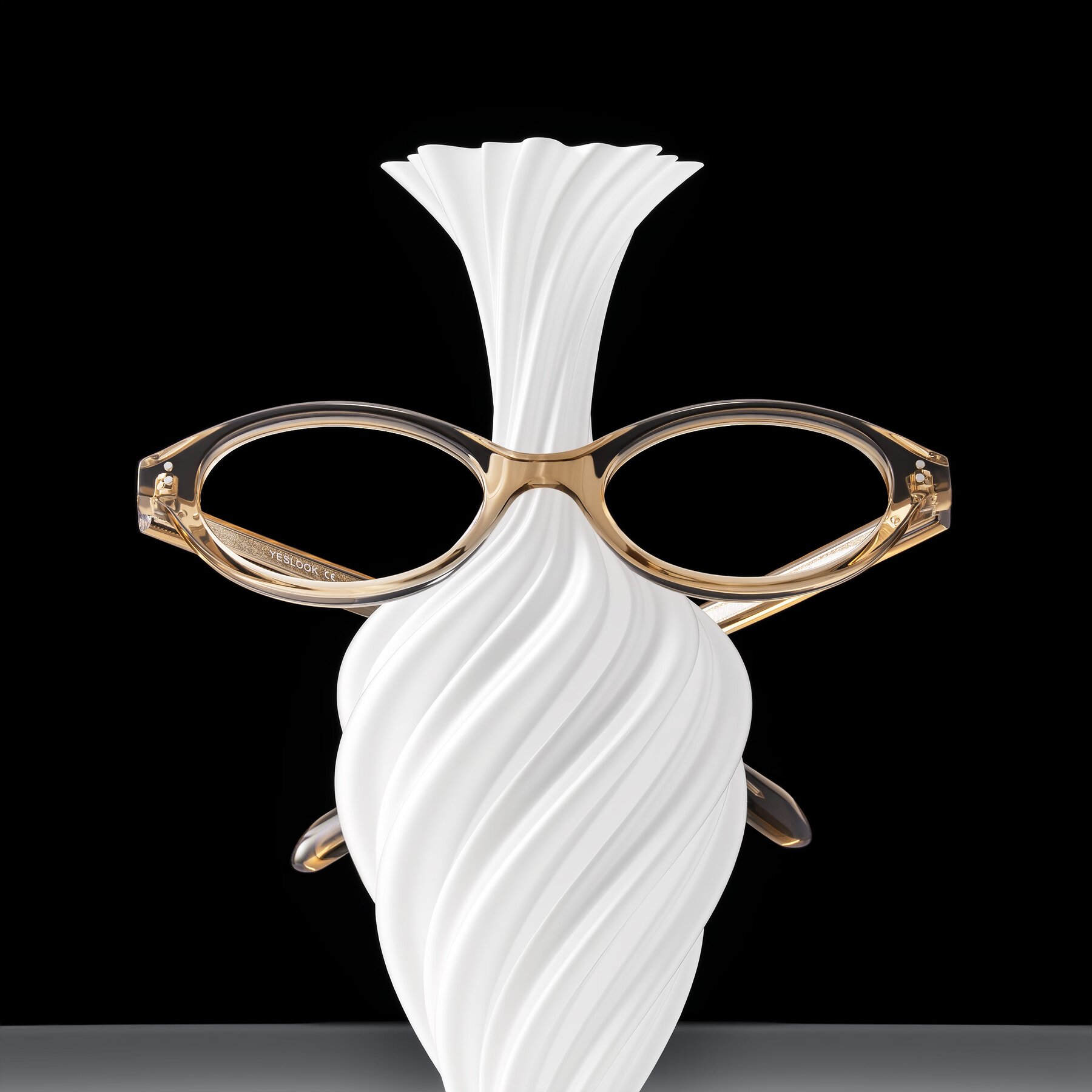 Lifestyle photography #1 of Prythian in Transparent Brown with Clear Eyeglass Lenses