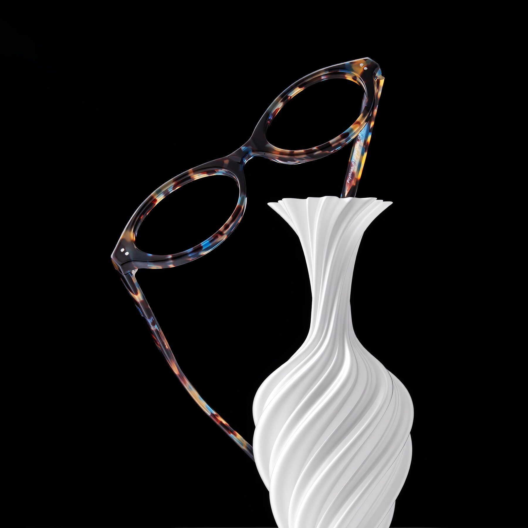 Lifestyle photography #2 of Prythian in Floral Tortoise with Clear Reading Eyeglass Lenses