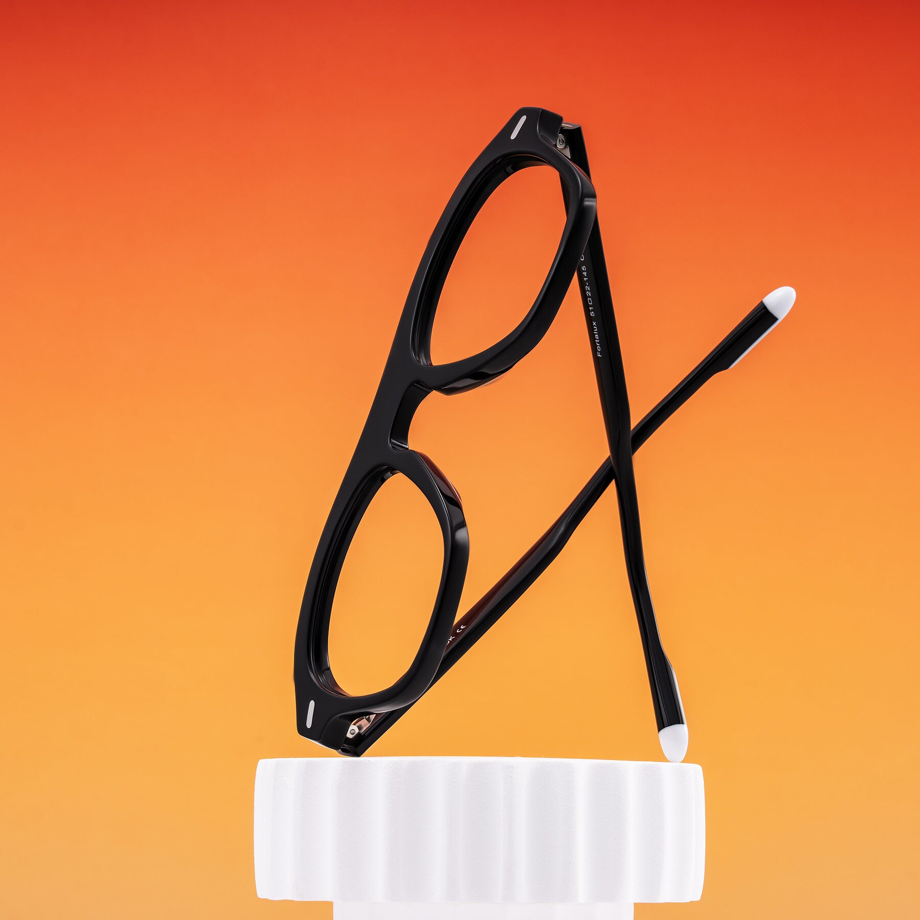 Lifestyle photography #1 of Fortalux in Black with Clear Reading Eyeglass Lenses