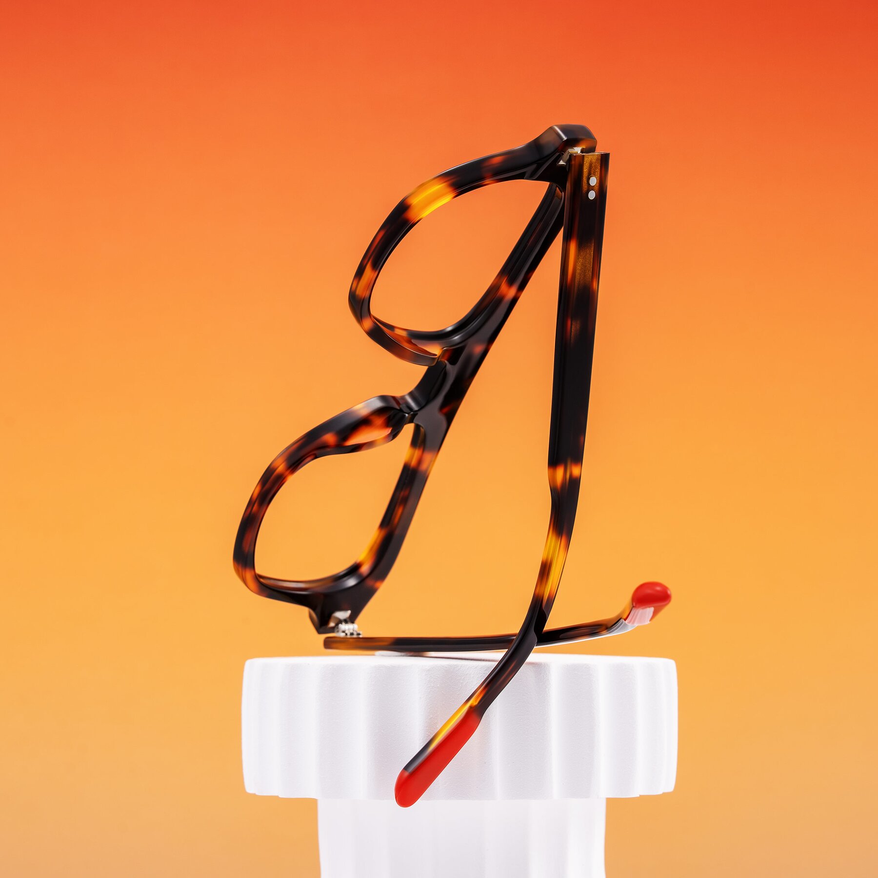 Lifestyle photography #2 of Fortalux in Tortoise with Clear Eyeglass Lenses