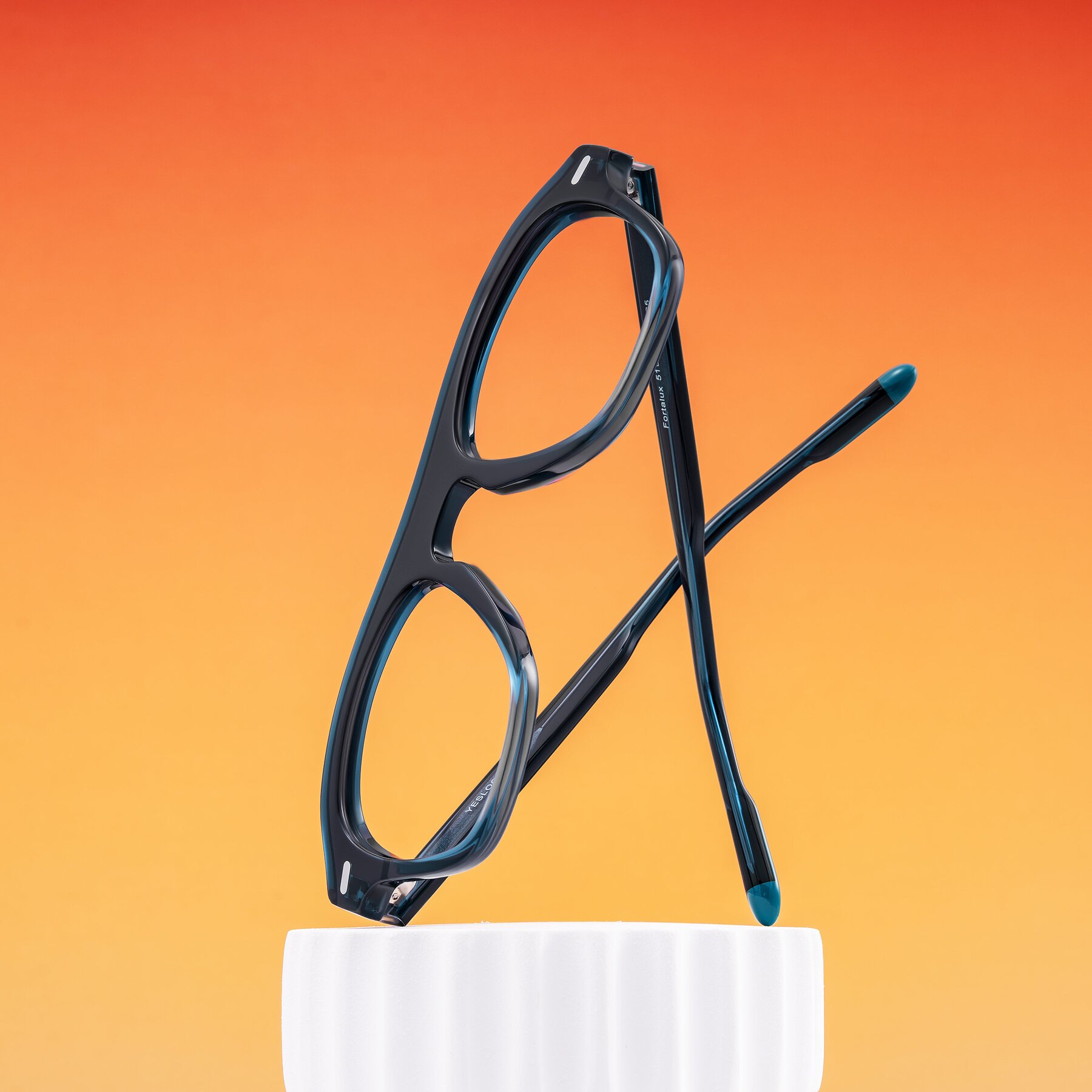 Lifestyle photography #1 of Fortalux in Blue with Clear Reading Eyeglass Lenses