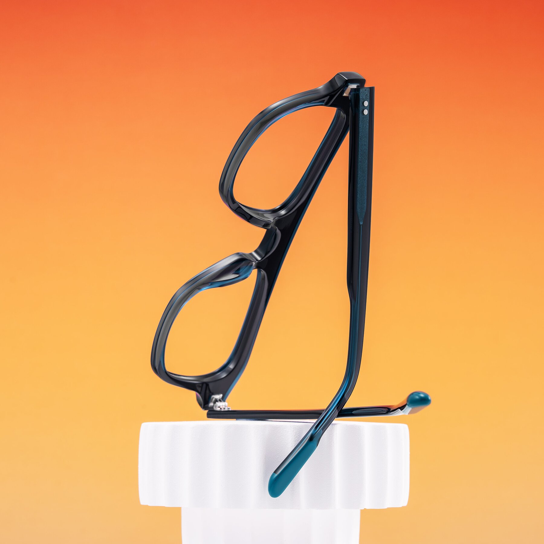 Lifestyle photography #2 of Fortalux in Blue with Clear Reading Eyeglass Lenses