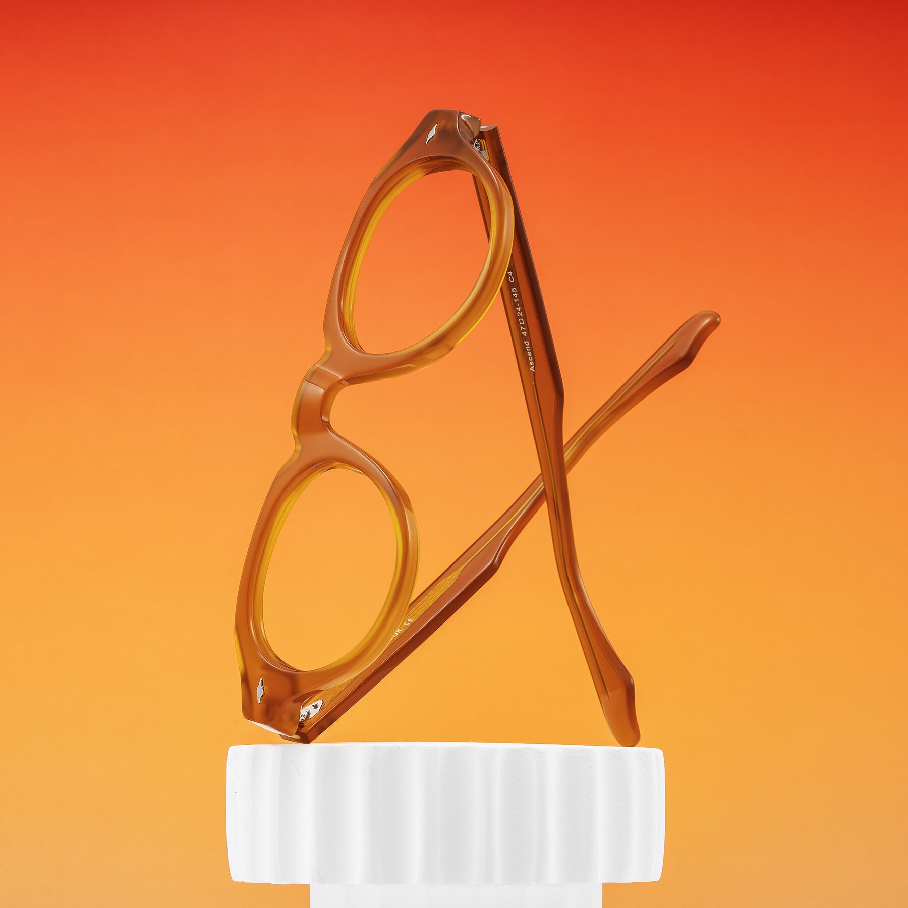 Lifestyle photography #1 of Ascend in Caramel with Clear Blue Light Blocking Lenses