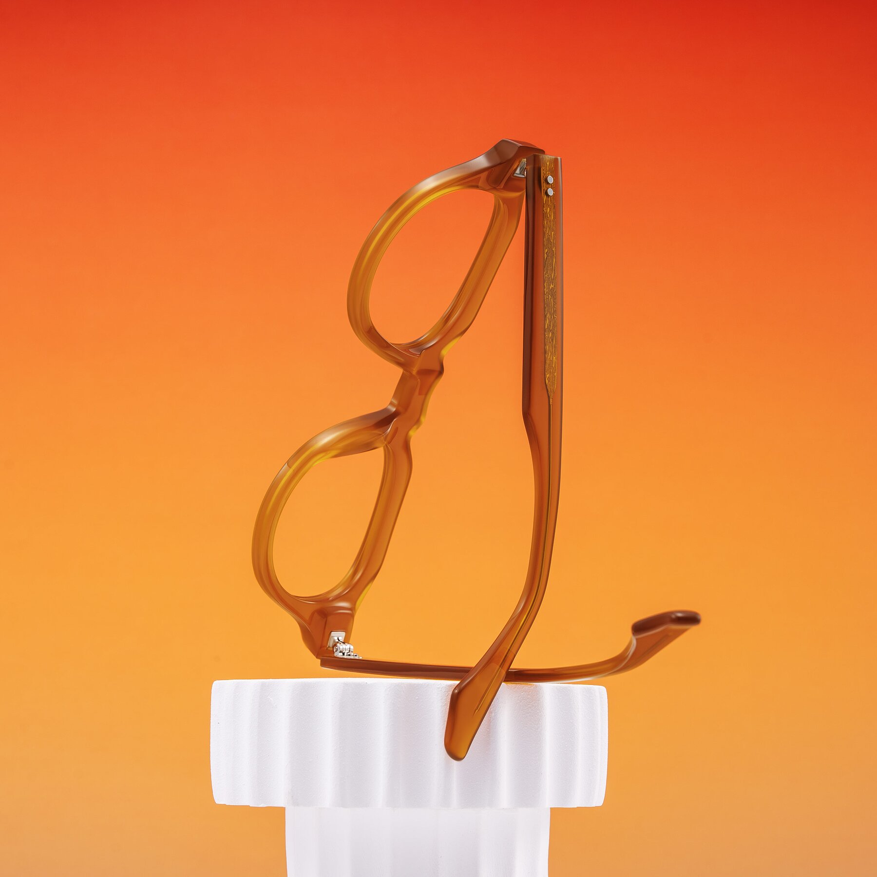 Lifestyle photography #2 of Ascend in Caramel with Clear Blue Light Blocking Lenses