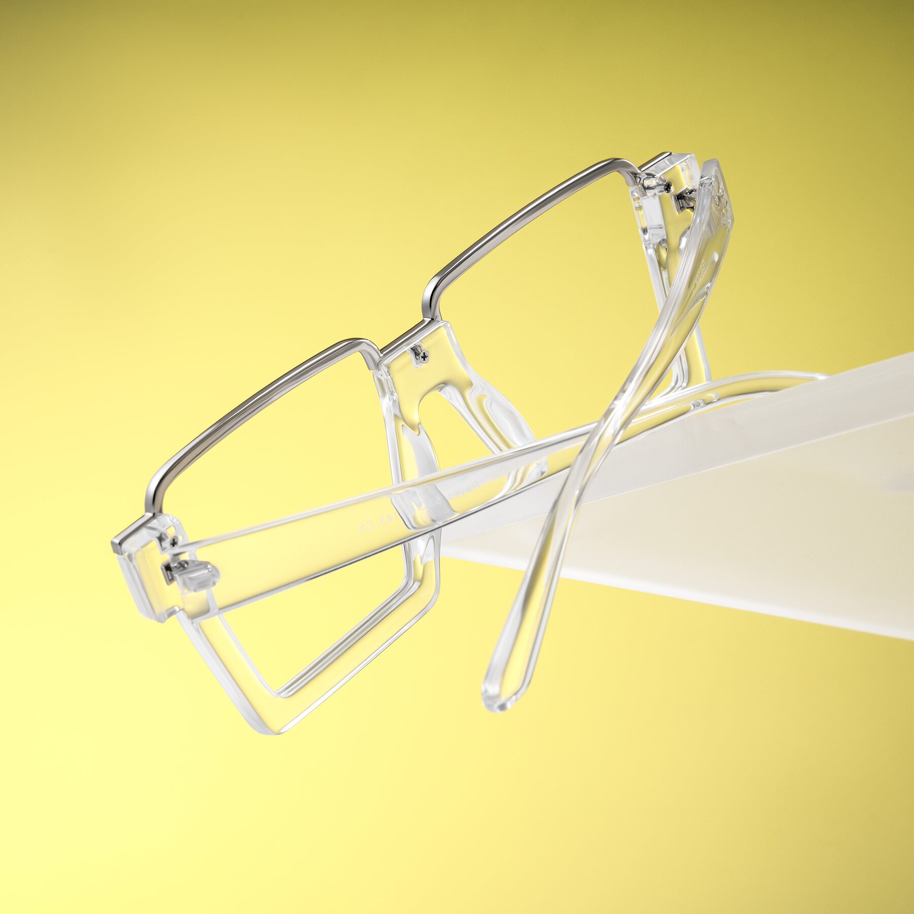 Lifestyle photography #2 of Reyes in Clear with Clear Eyeglass Lenses