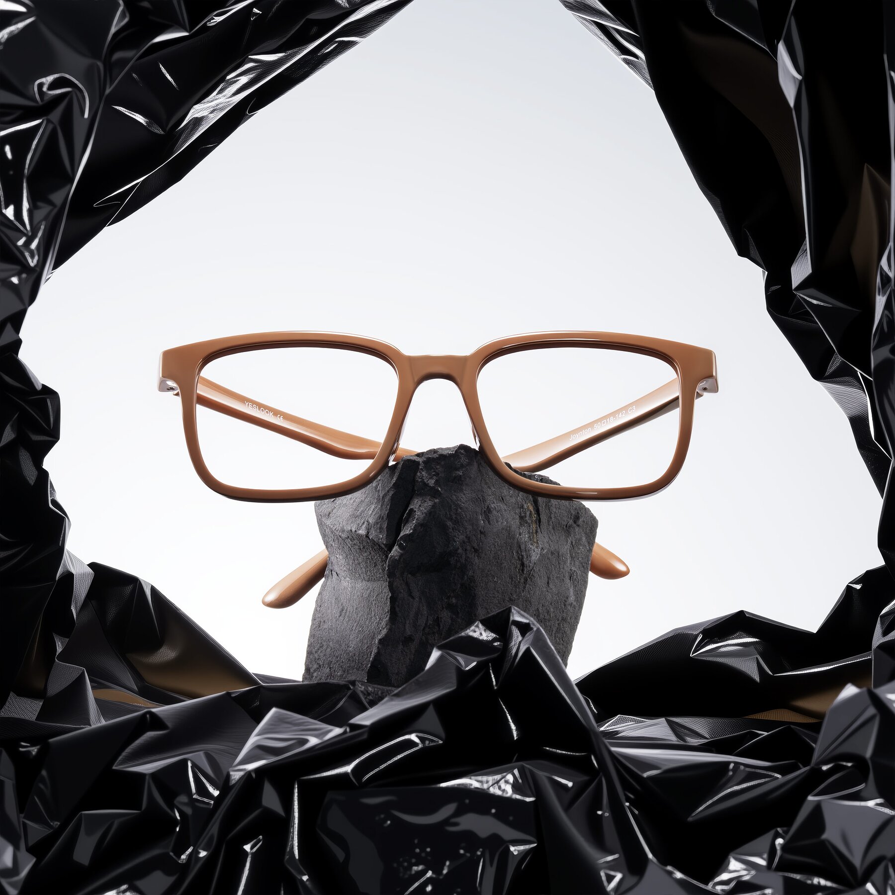 Lifestyle photography #2 of Joynton in Milk Chocolate with Clear Eyeglass Lenses