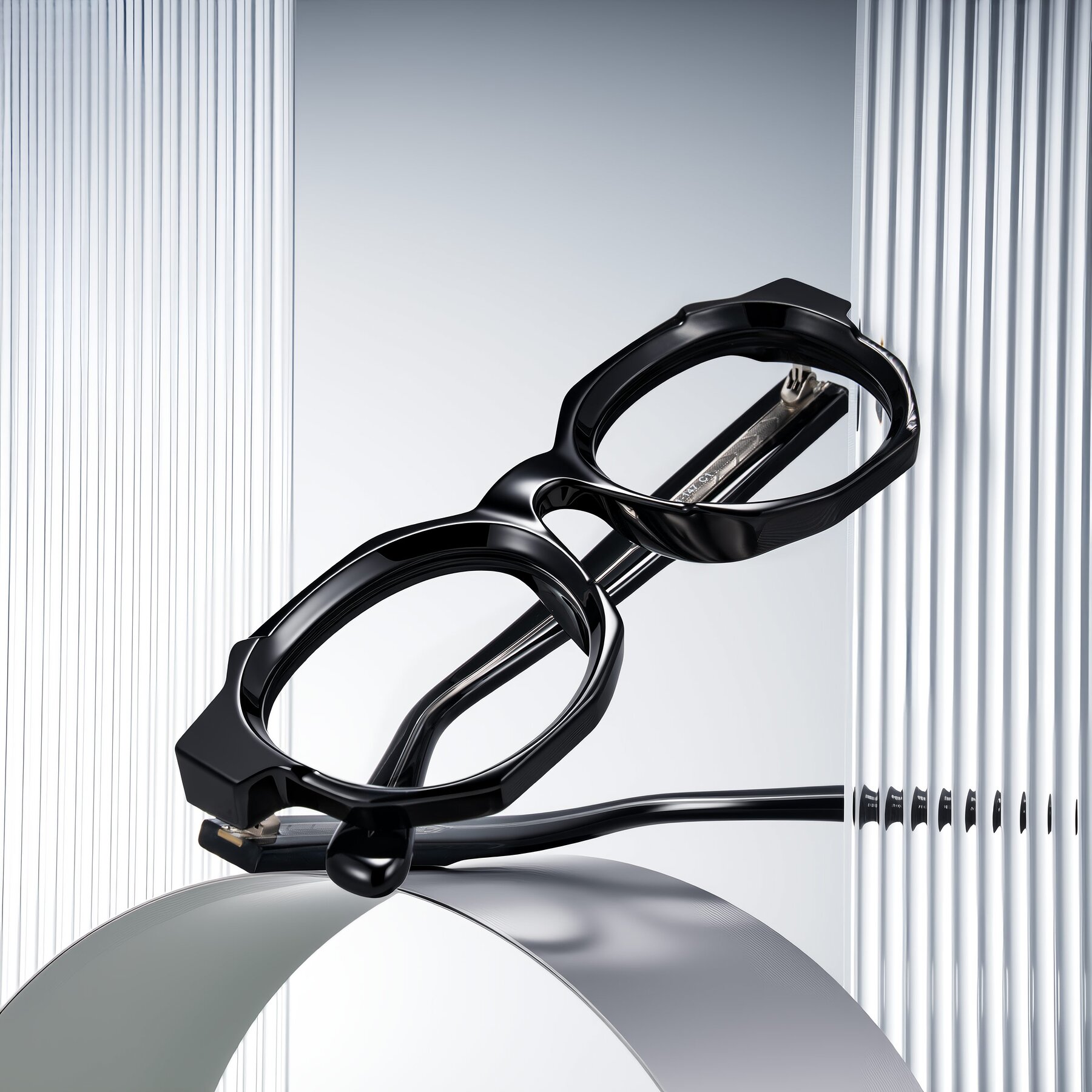 Lifestyle photography #1 of Poole in Black with Clear Eyeglass Lenses