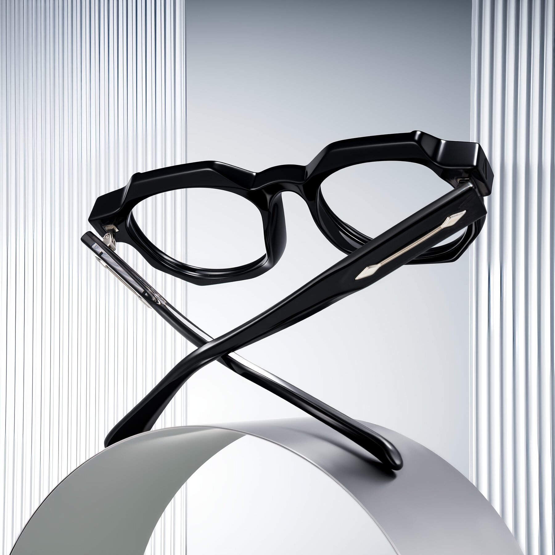 Lifestyle photography #2 of Poole in Black with Clear Eyeglass Lenses