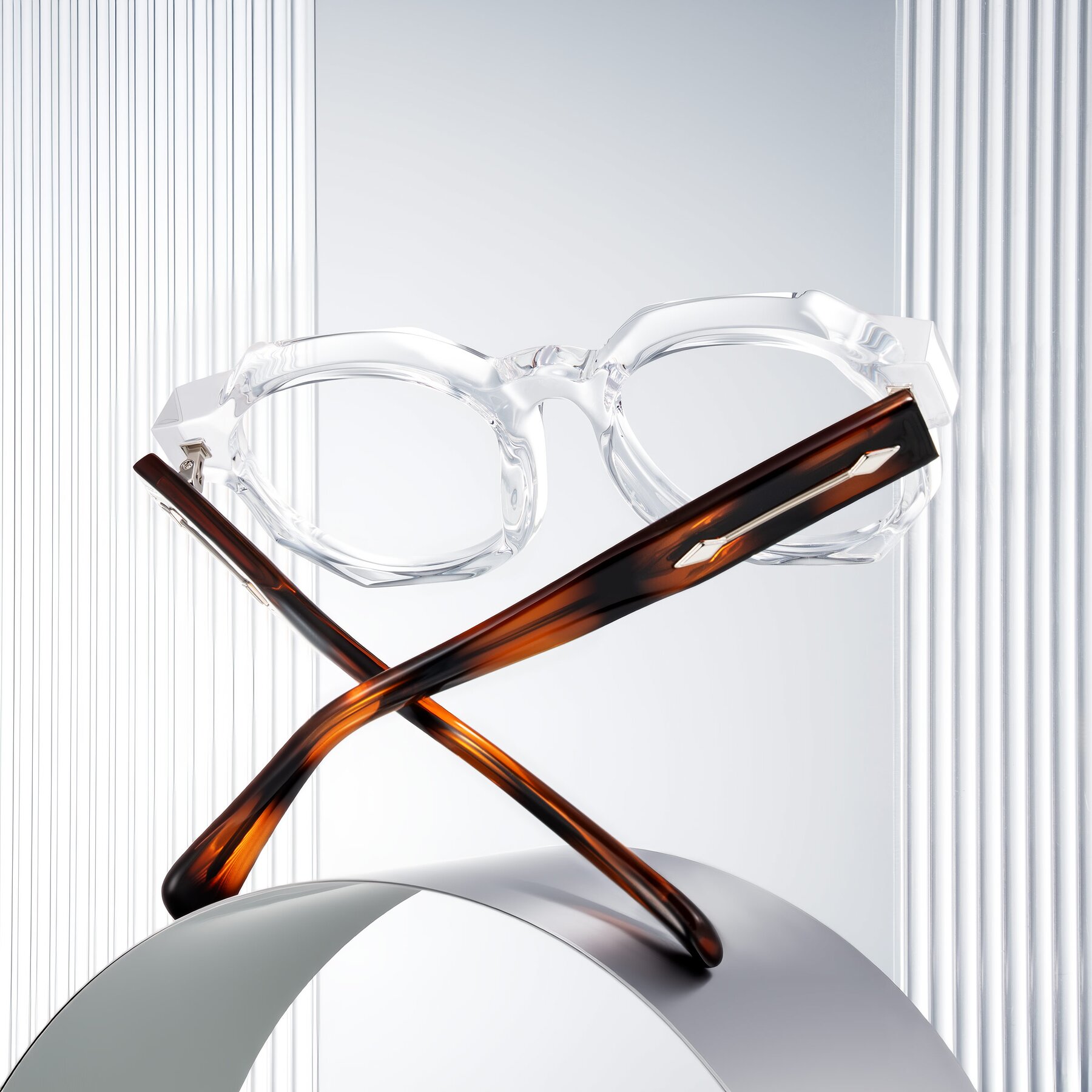 Lifestyle photography #2 of Poole in Clear/Tortoise with Clear Eyeglass Lenses