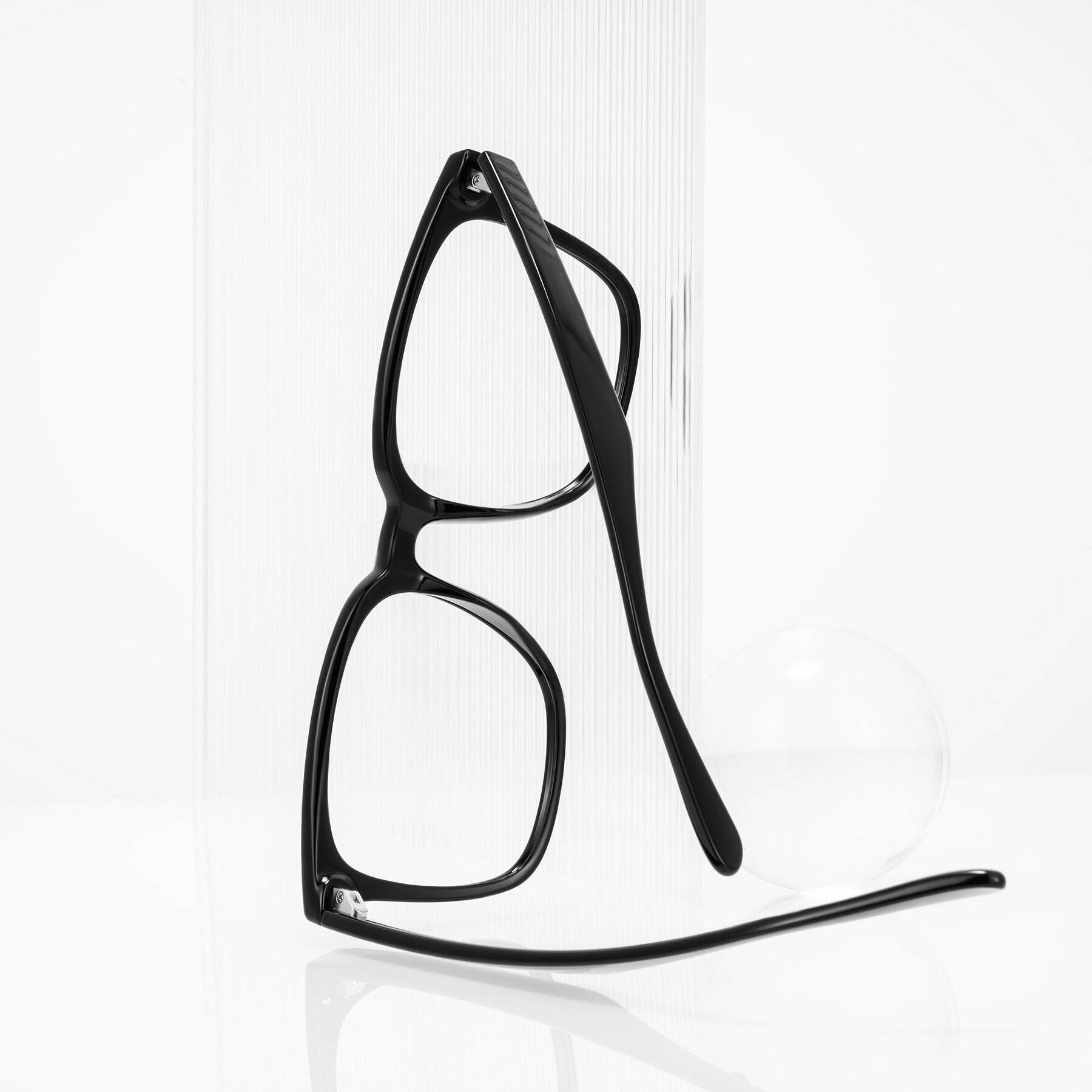 Lifestyle photography #2 of Arroyo in Black with Clear Eyeglass Lenses