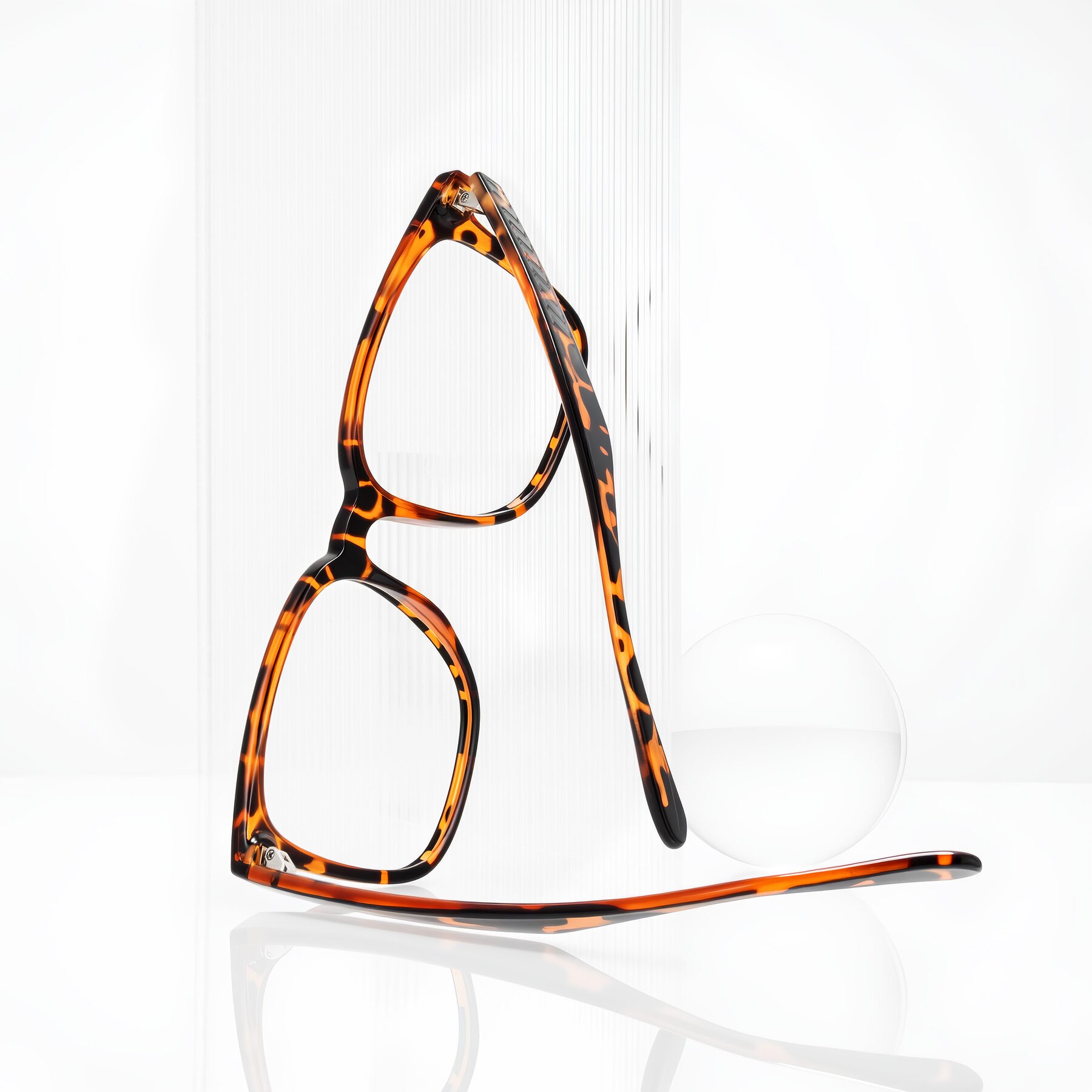 Regular Tortoise Tortoise Oversized TR90 Trapezoid Eyeglasses - Arroyo