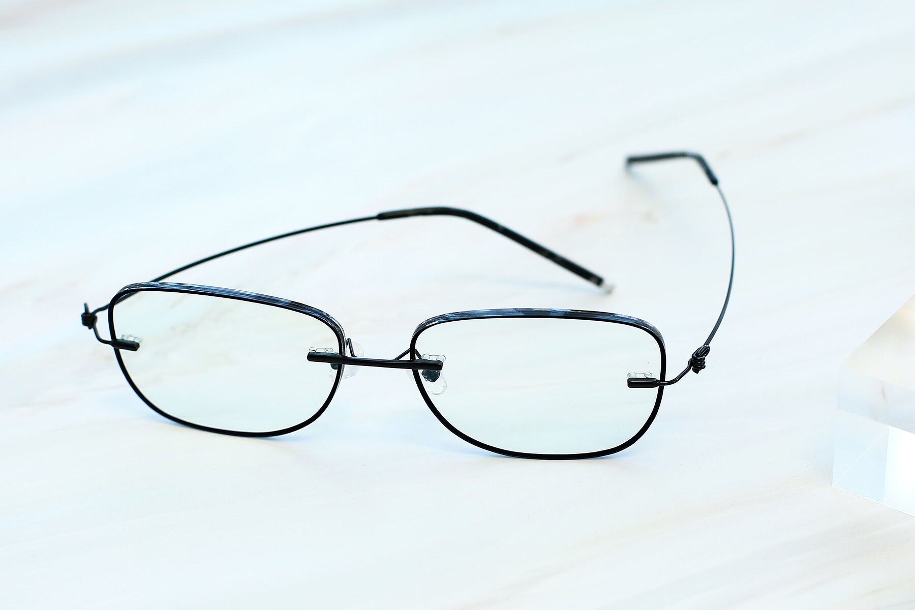 Lifestyle photography #2 of Y7002 in Black-Gunmetal with Clear Reading Eyeglass Lenses