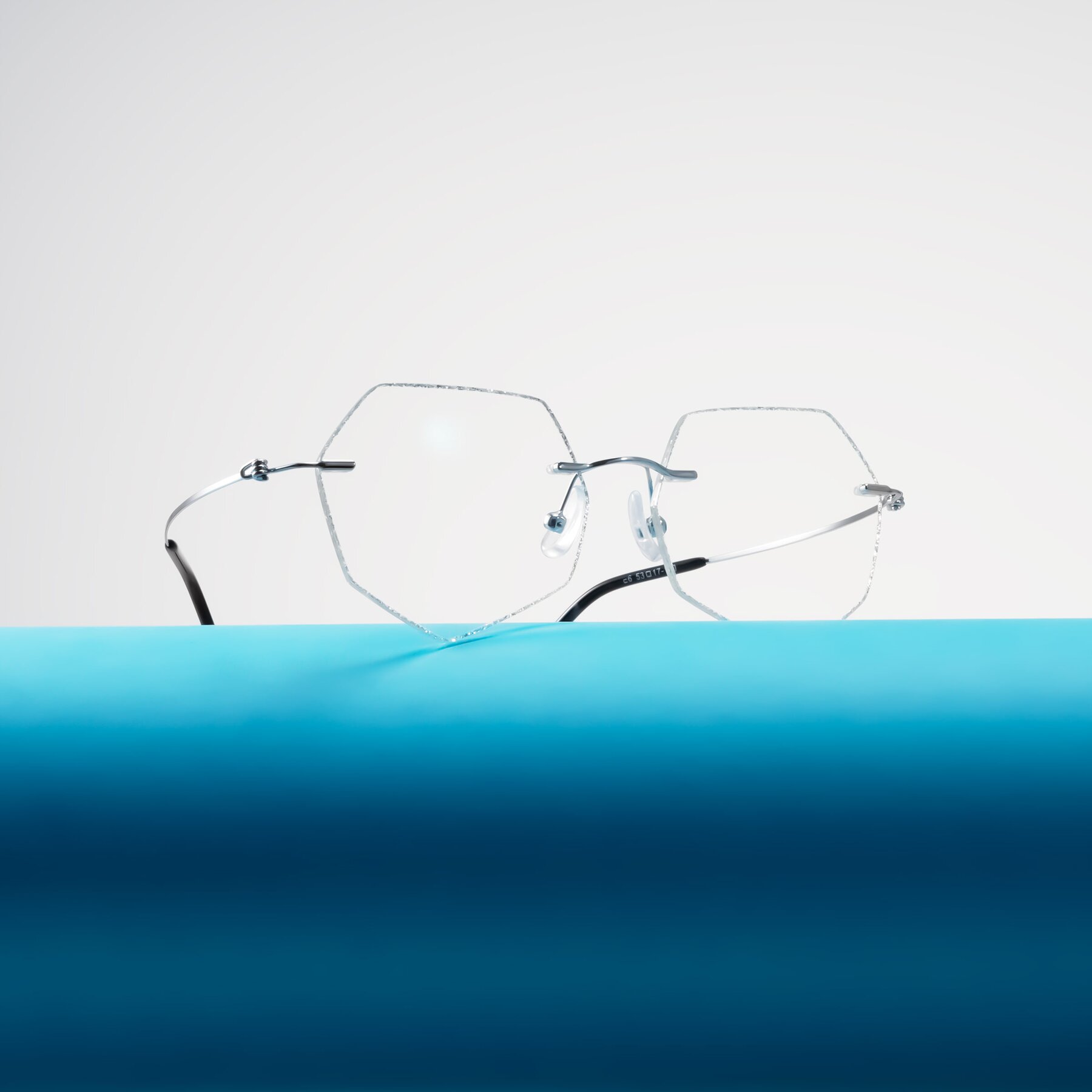 Lifestyle photography #2 of Y7003 in Silver with Clear Eyeglass Lenses