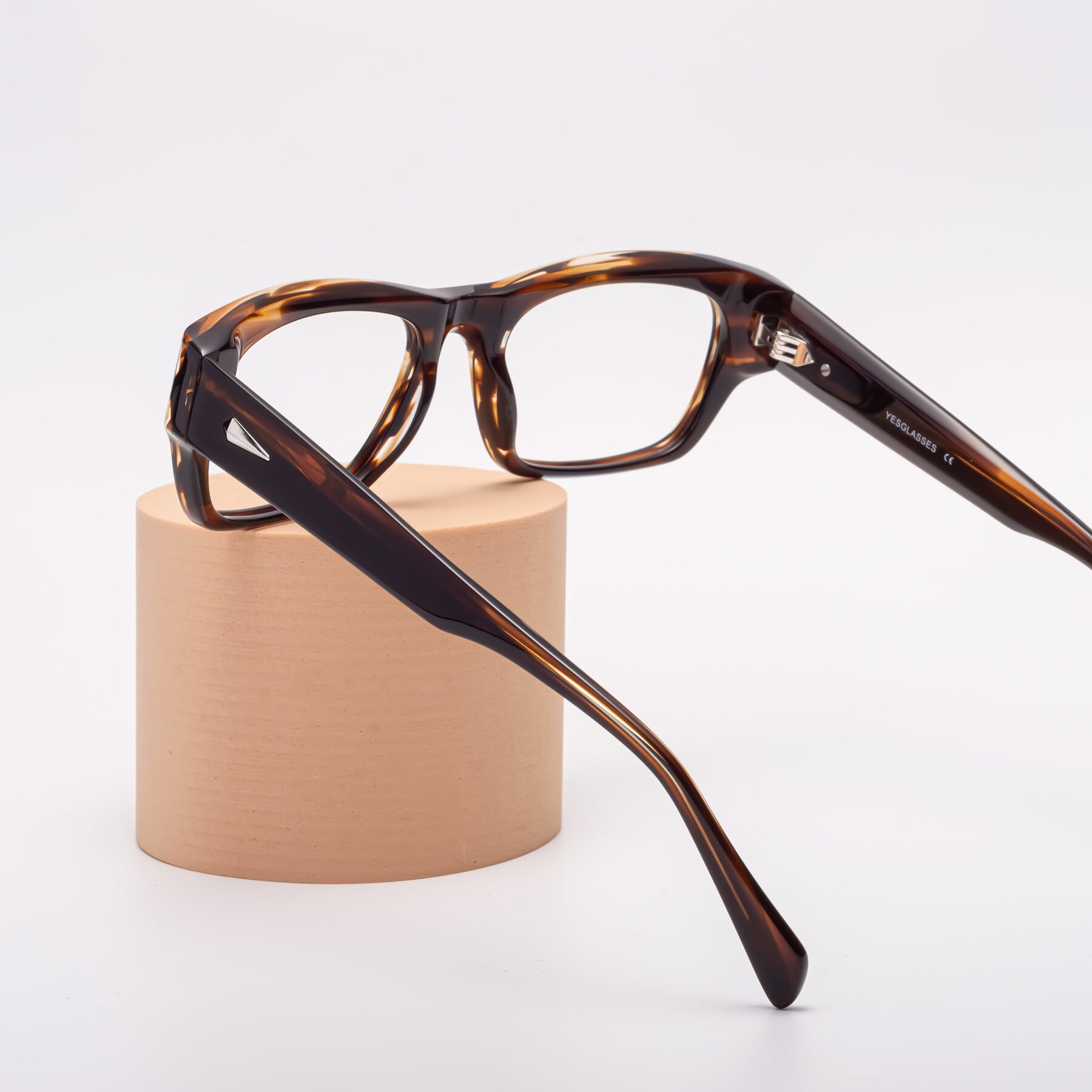 Men's lifestyle photography #2 of 1537 in Stripe Brown with Clear Reading Eyeglass Lenses