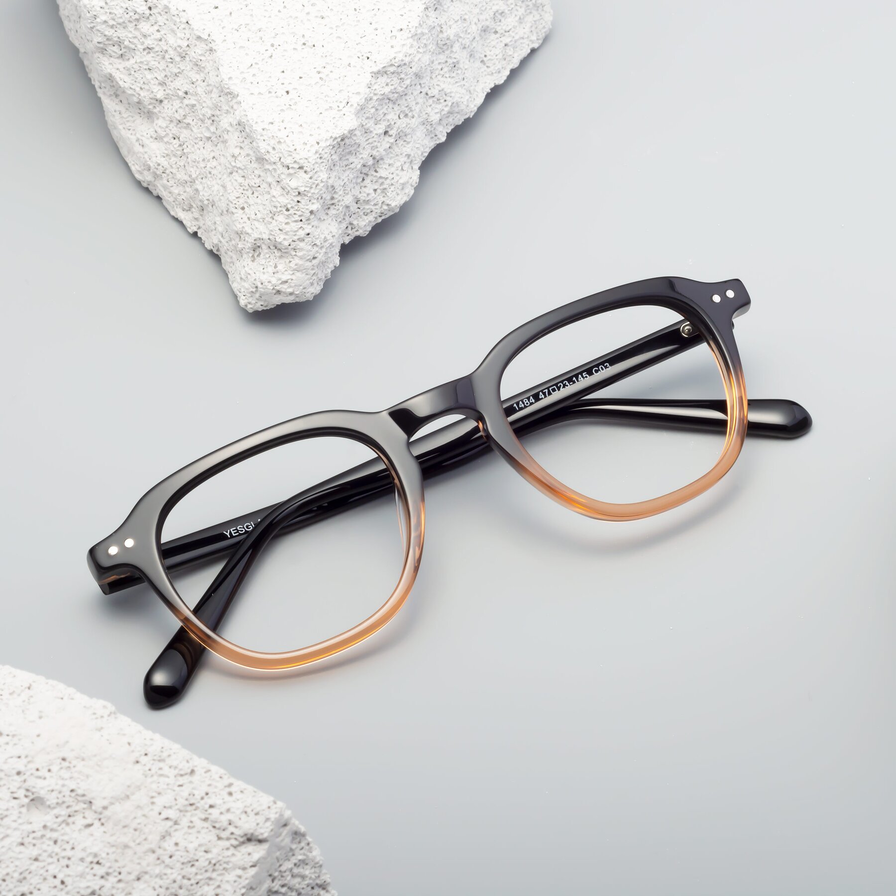 Lifestyle photography #1 of 1484 in Gradient Brown with Clear Reading Eyeglass Lenses