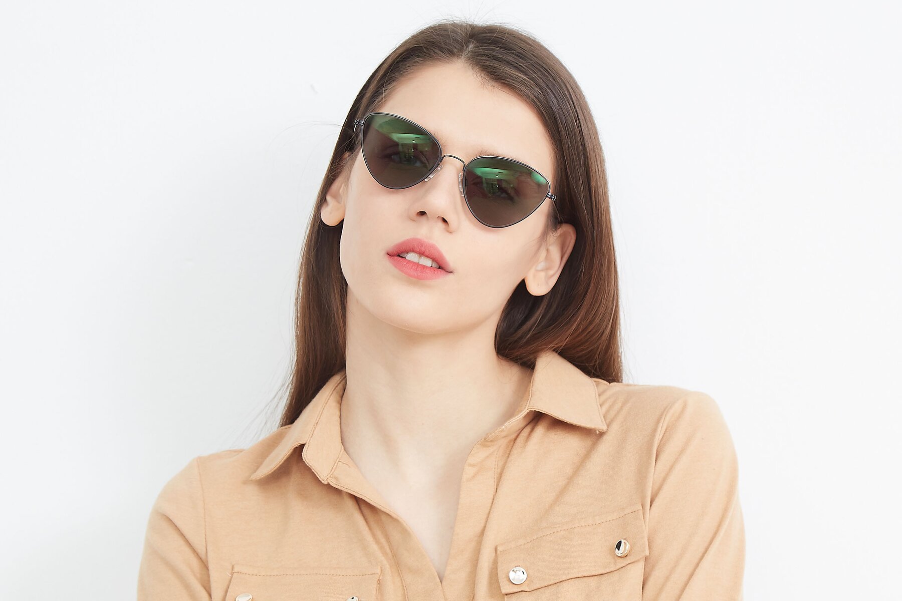 Women's Butterfly Flat Top Fashion Sunglasses