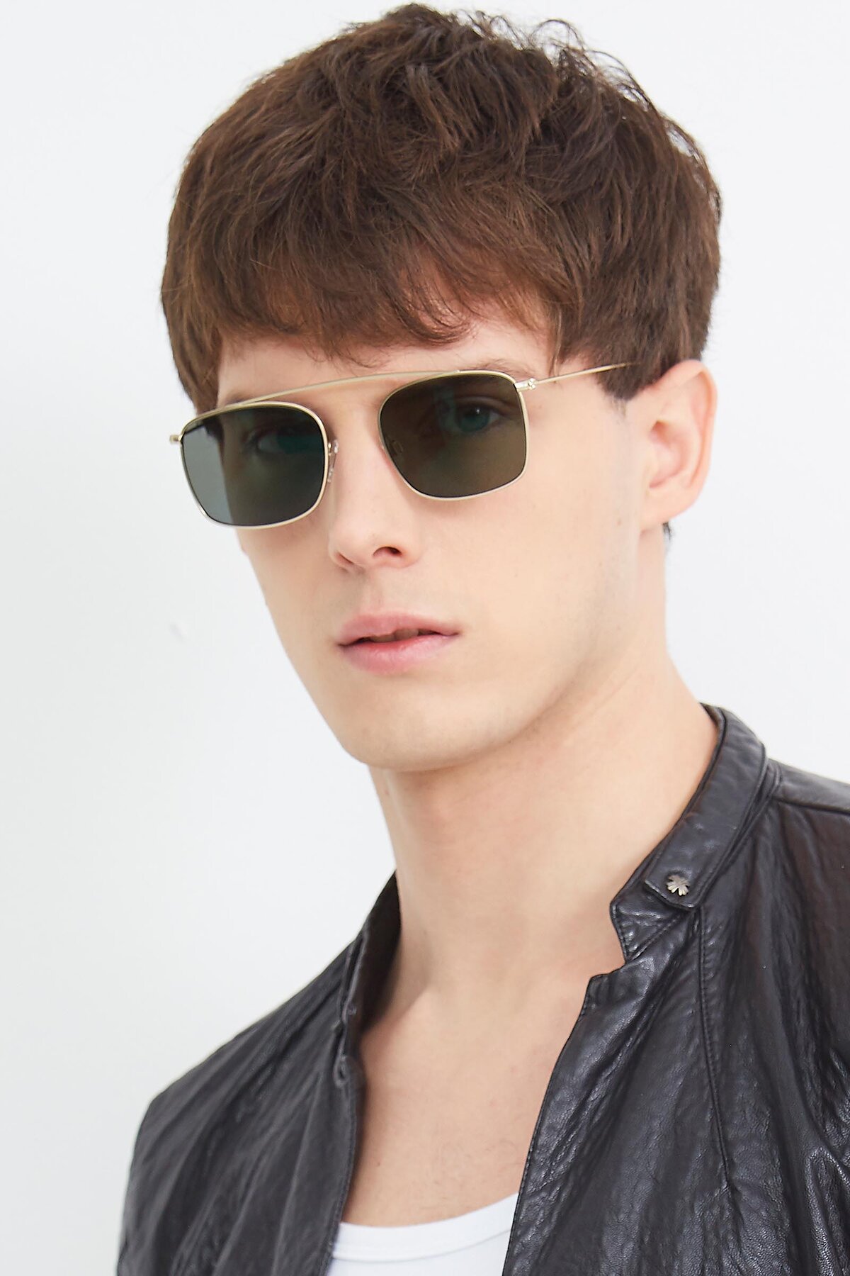 Men's lifestyle photography (portrait-2) of The Librarian in Copper with Gray Polarized Lenses