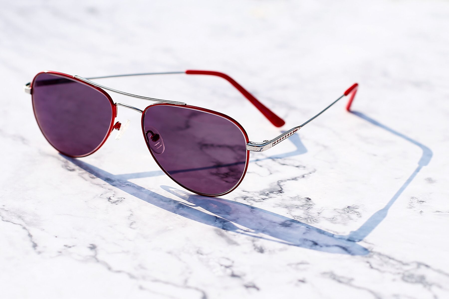 Women's lifestyle photography #3 of Richard in Red-Silver with Gray Polarized Lenses