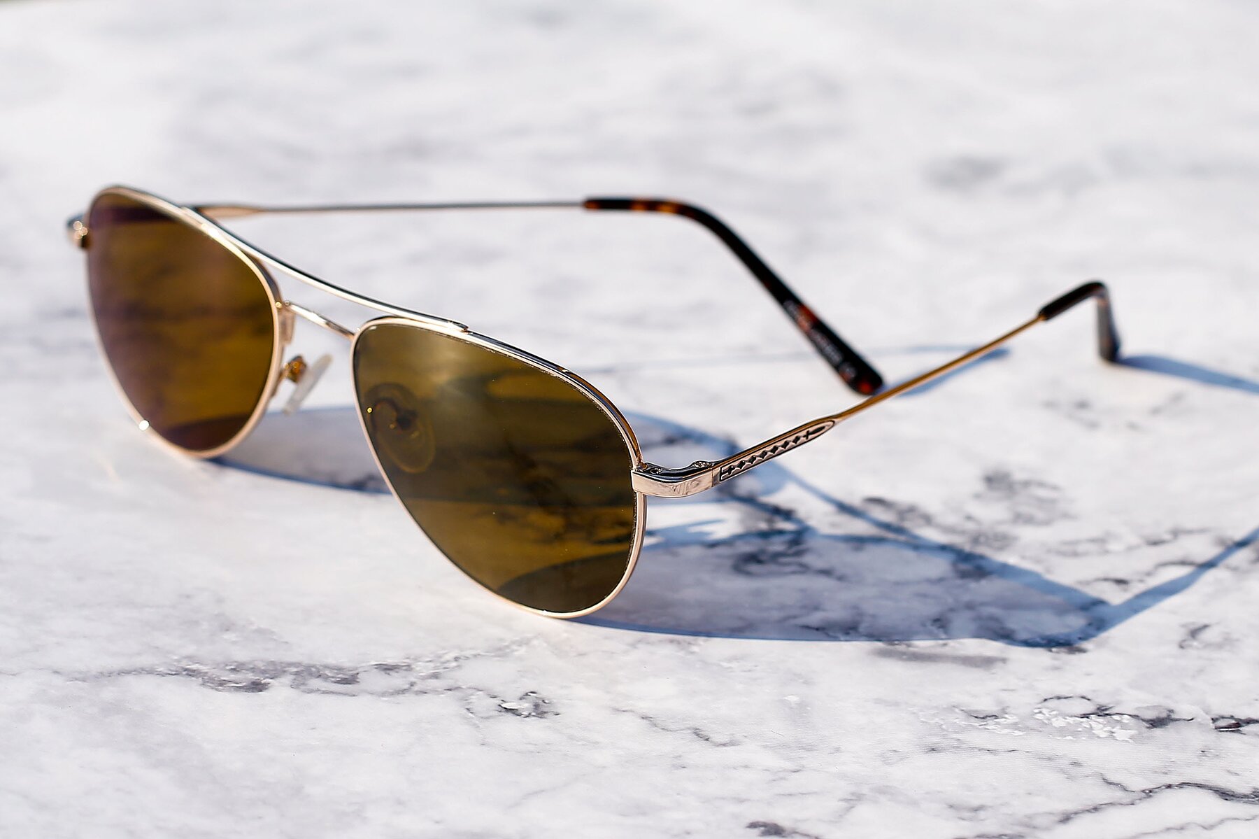 Lifestyle photography #3 of Richard in Gold with Brown Polarized Lenses