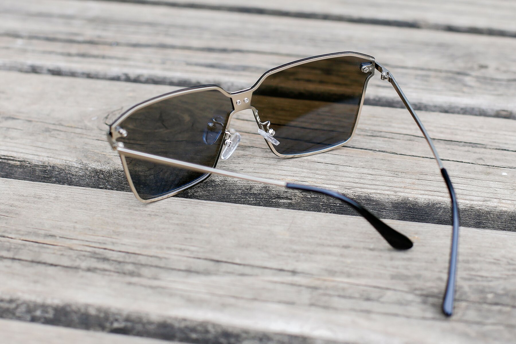 Women's lifestyle photography #3 of J2701 in Gunmetal with Blue Mirrored TAC Lenses